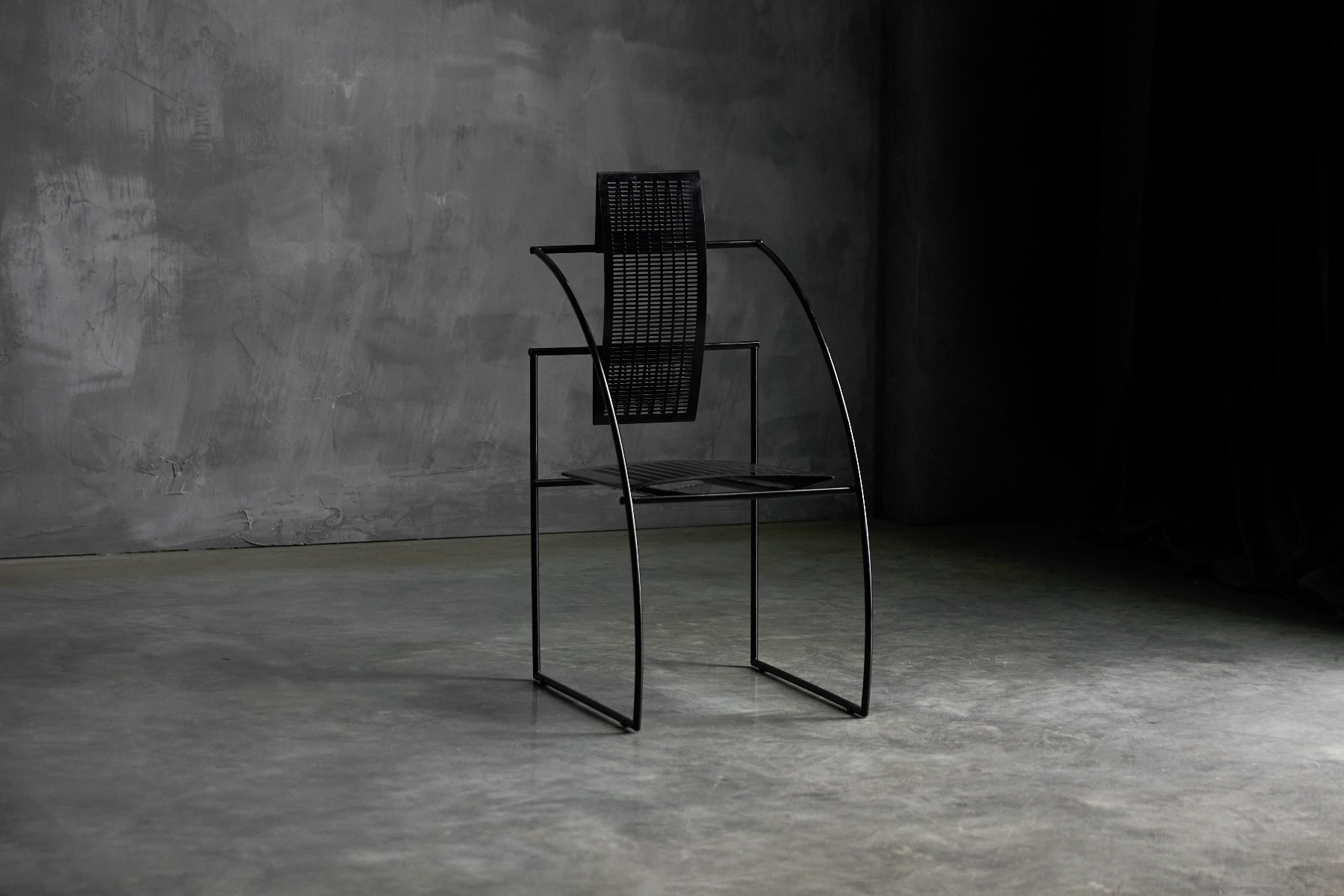 Steel frame Quinta chair designed by Mario Botta