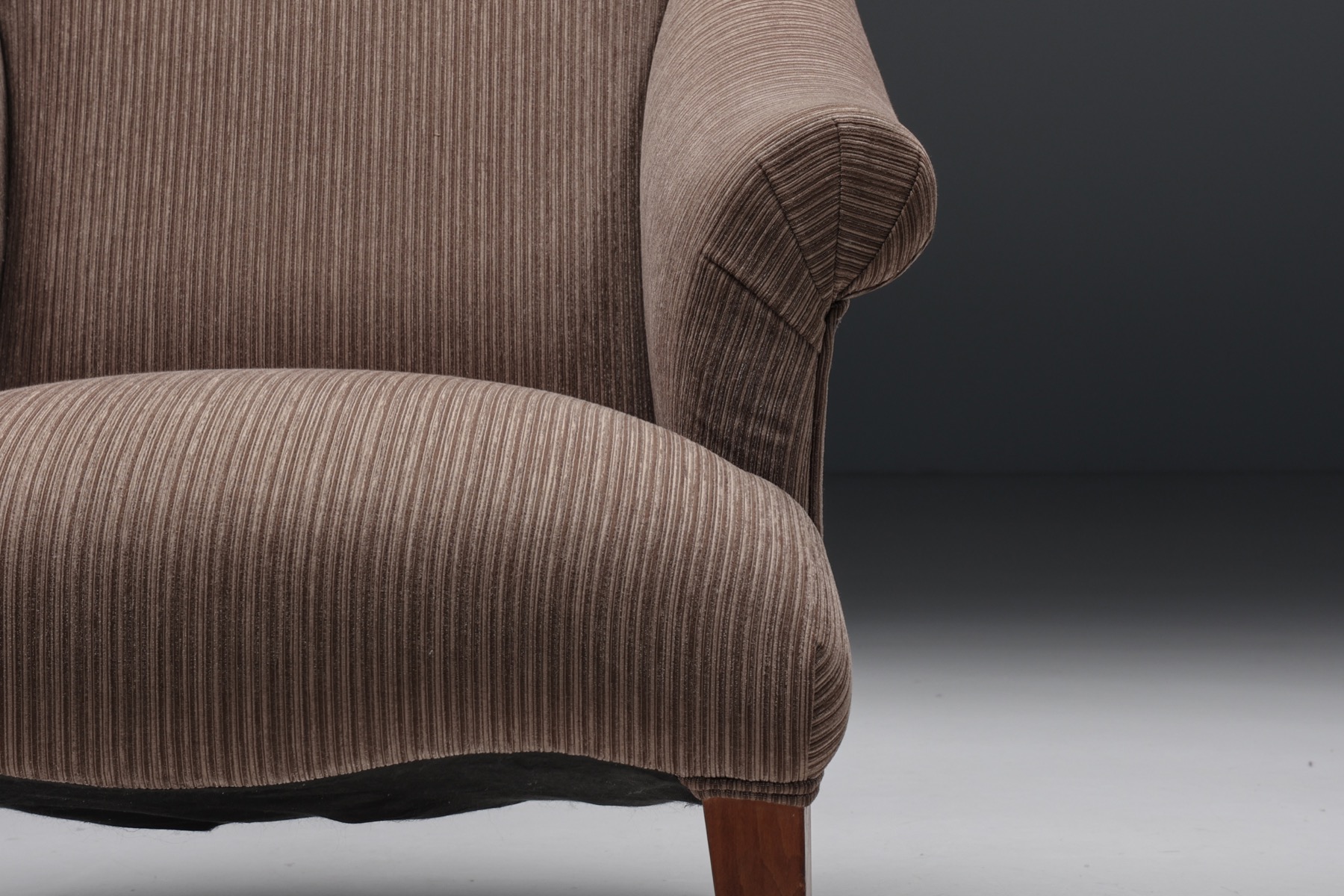 Stylish striped armchair in vintage look