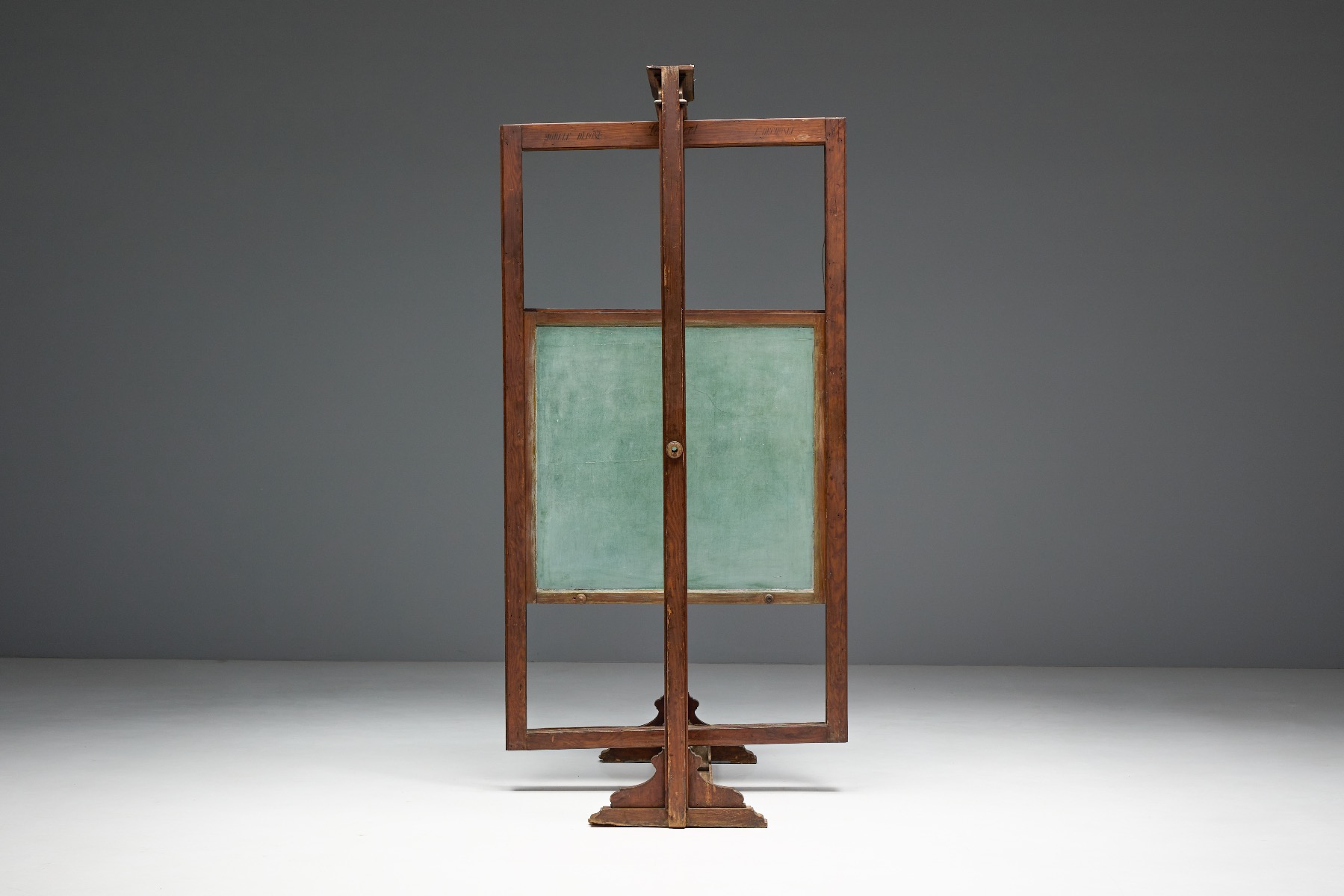 Freestanding antique school blackboard from the early 1900s