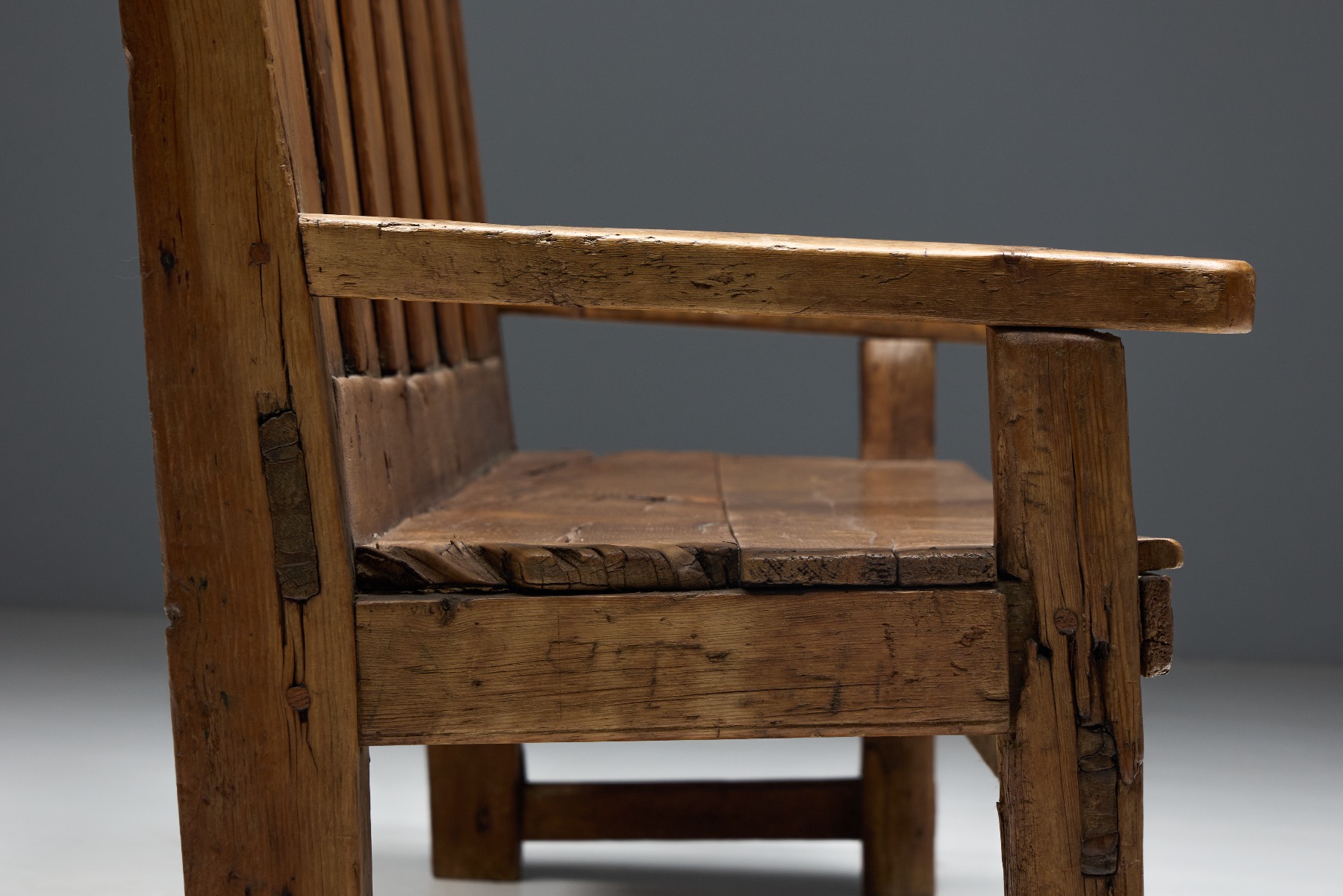Traditional travail populaire bench from the 19th century
