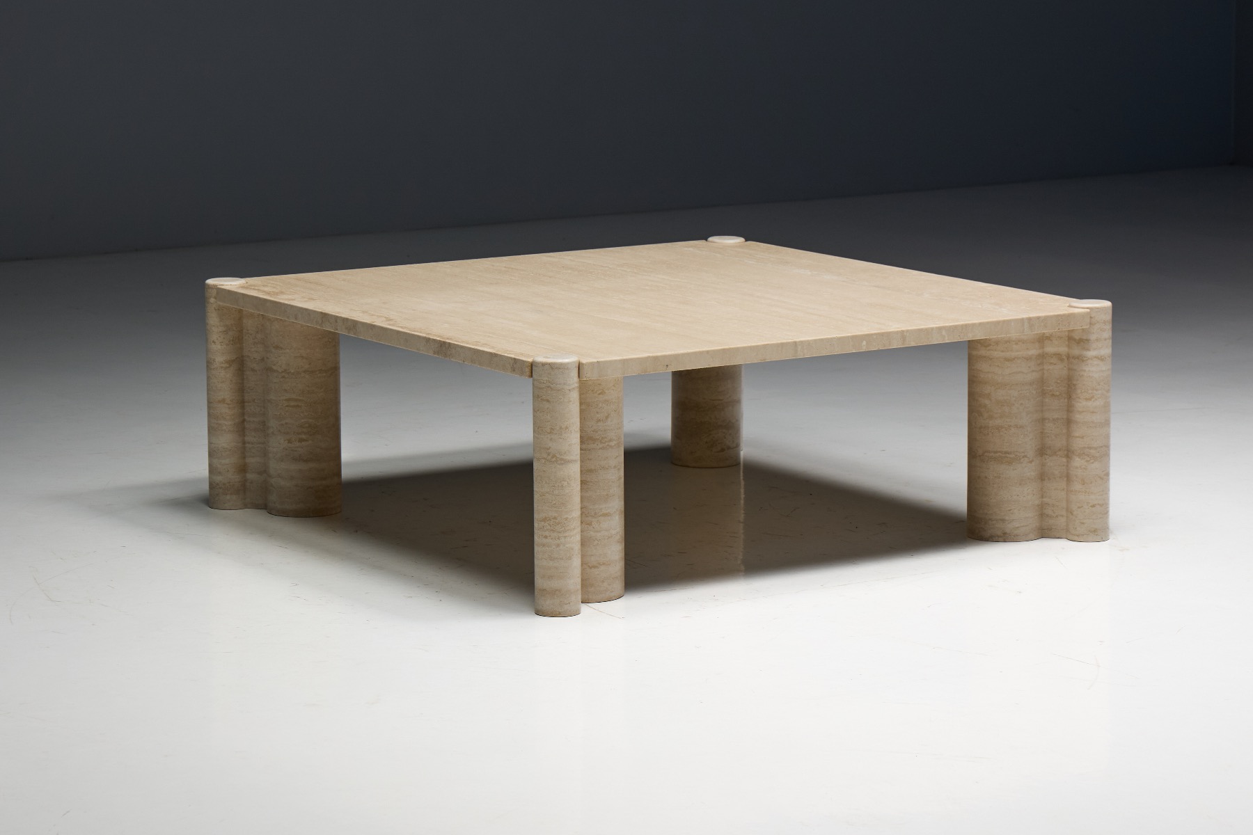 Vintage Italian travertine coffee table