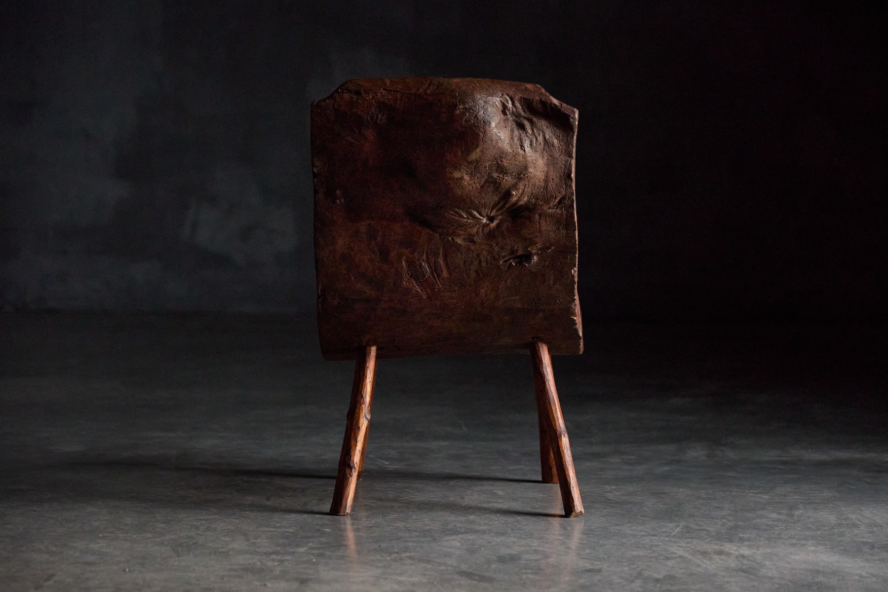 1950s hand hewn monoxyle stool