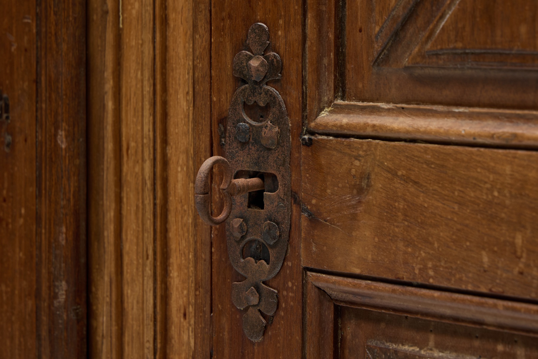 Alpine cabinet with natural aged patina