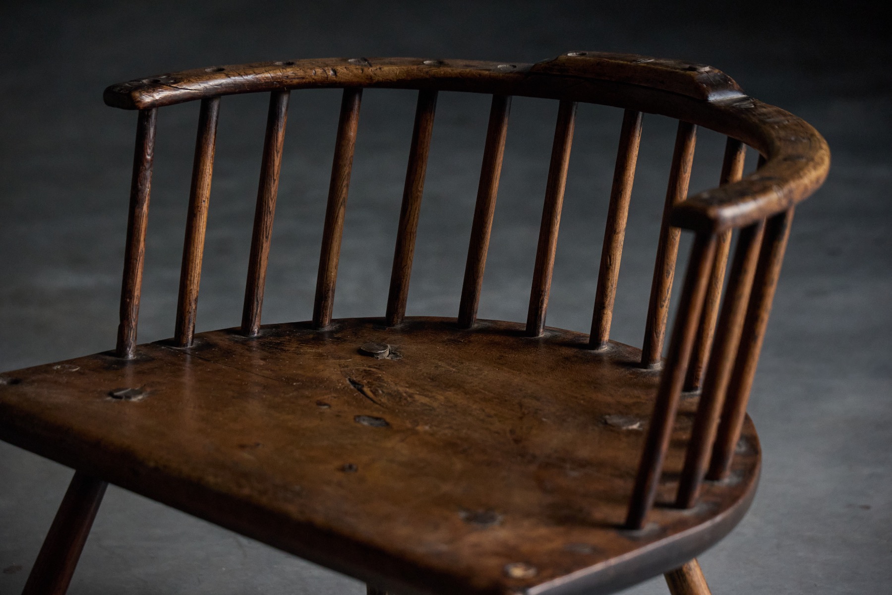 Antique rural wooden stool 1800s