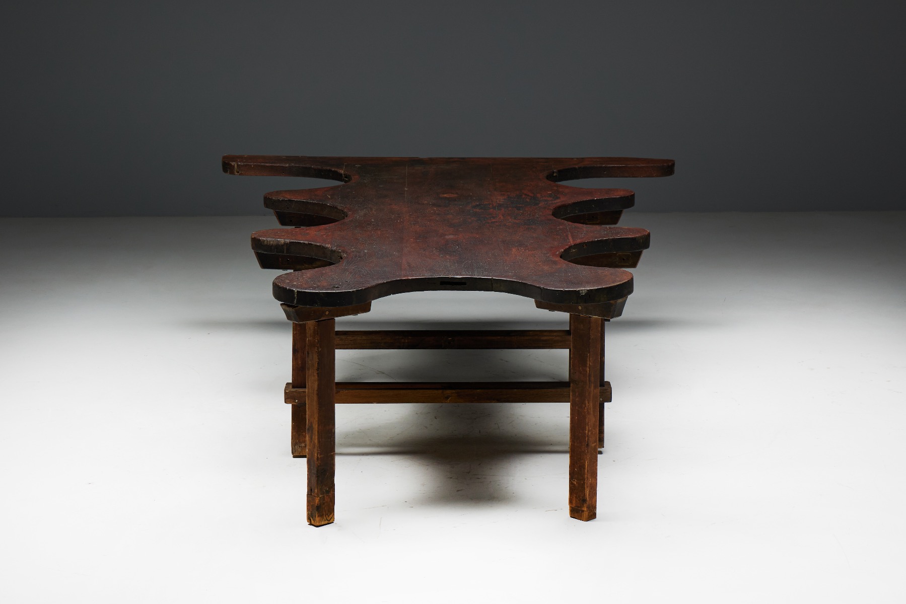 Antique rustic organic table with natural design