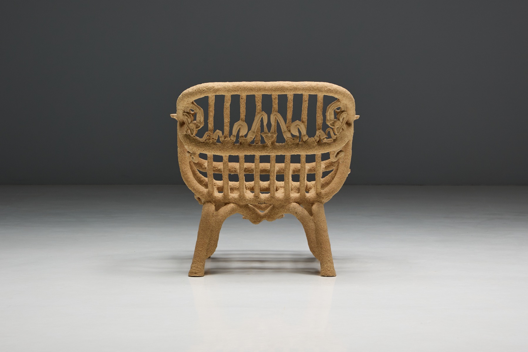 Statement lounge chair with sculptural contemporary design