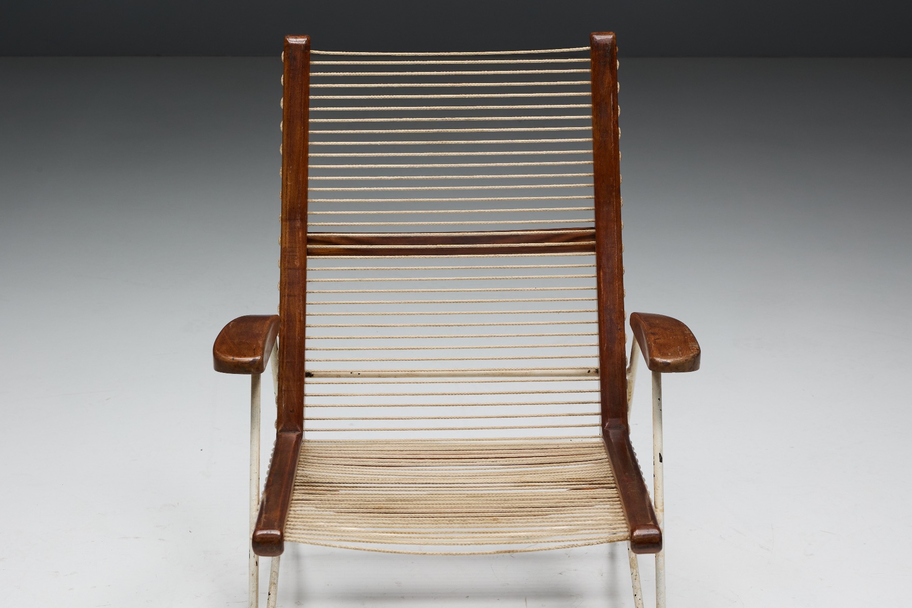 Brazilian mid century seating with cord construction