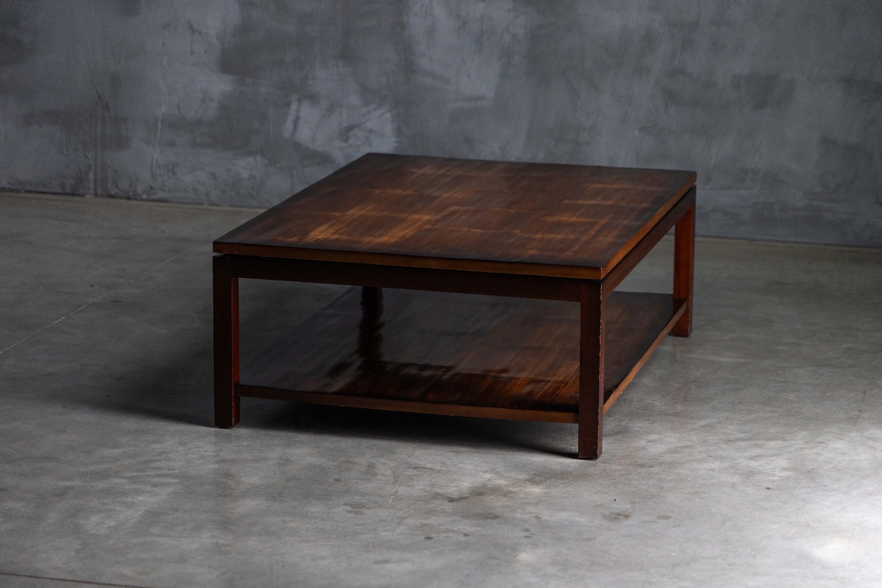 Asian inspired bamboo center table with minimalist form