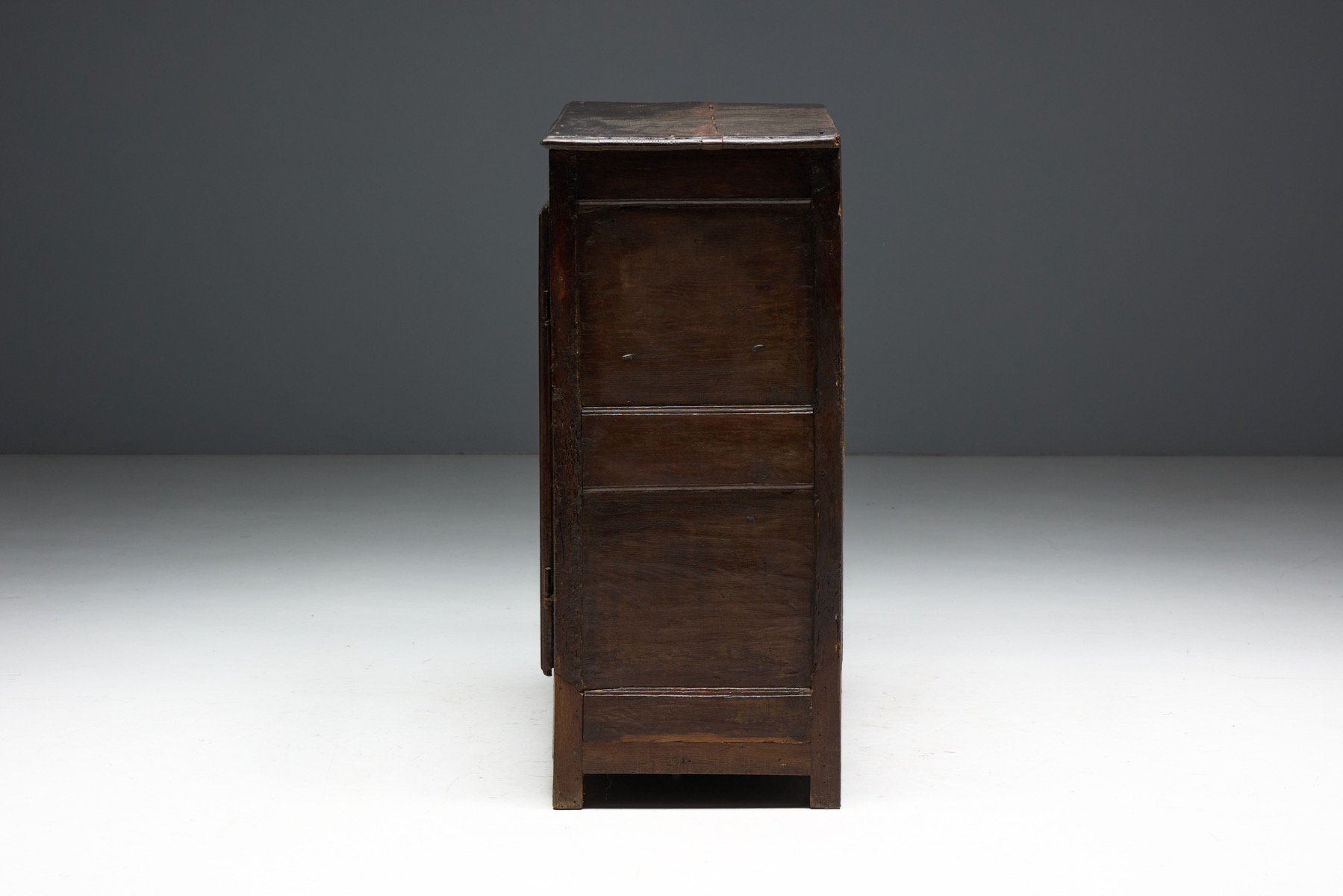 Collectible rustic folk art buffet in antique wood