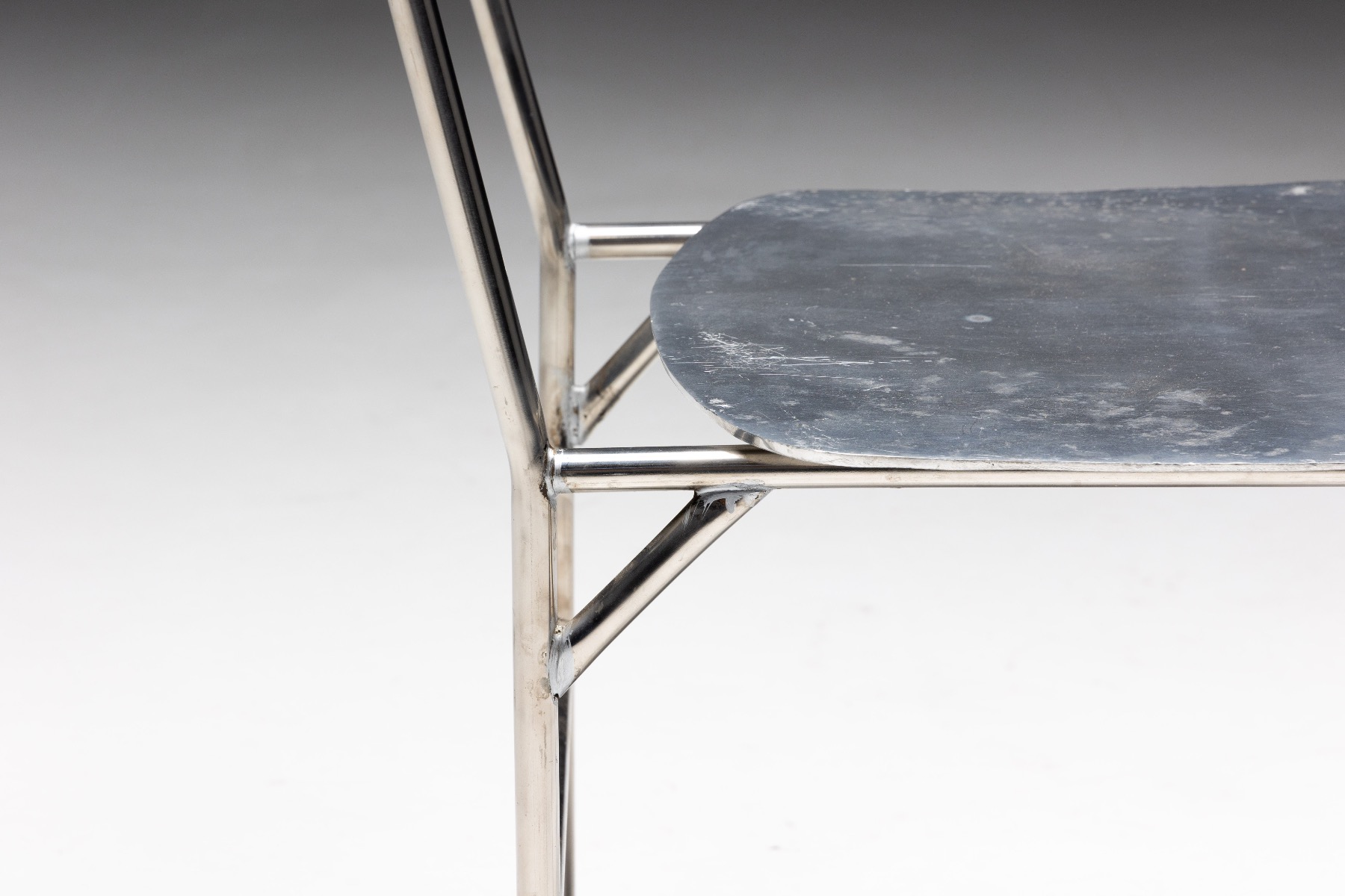 Contemporary 1980s aluminum chair design