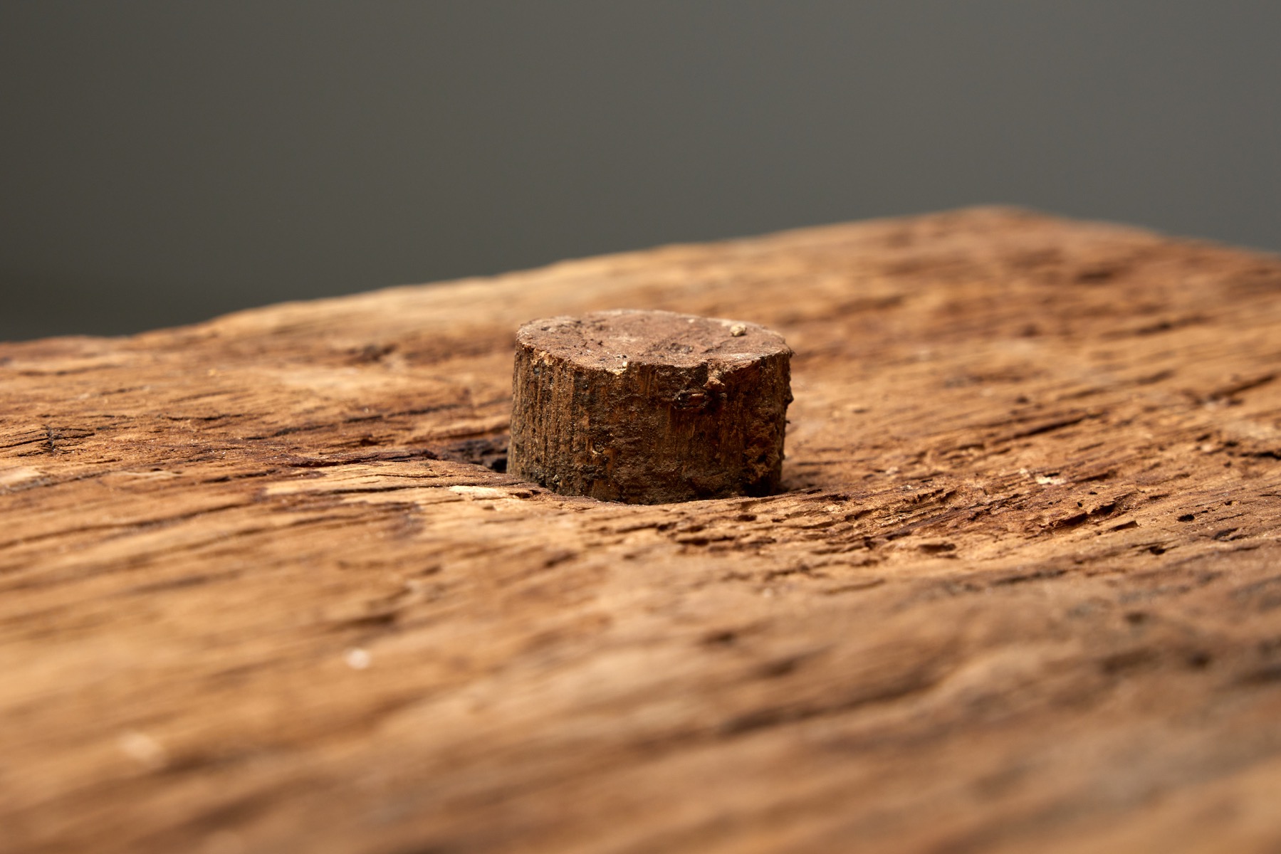 Country style primitive side table in wood