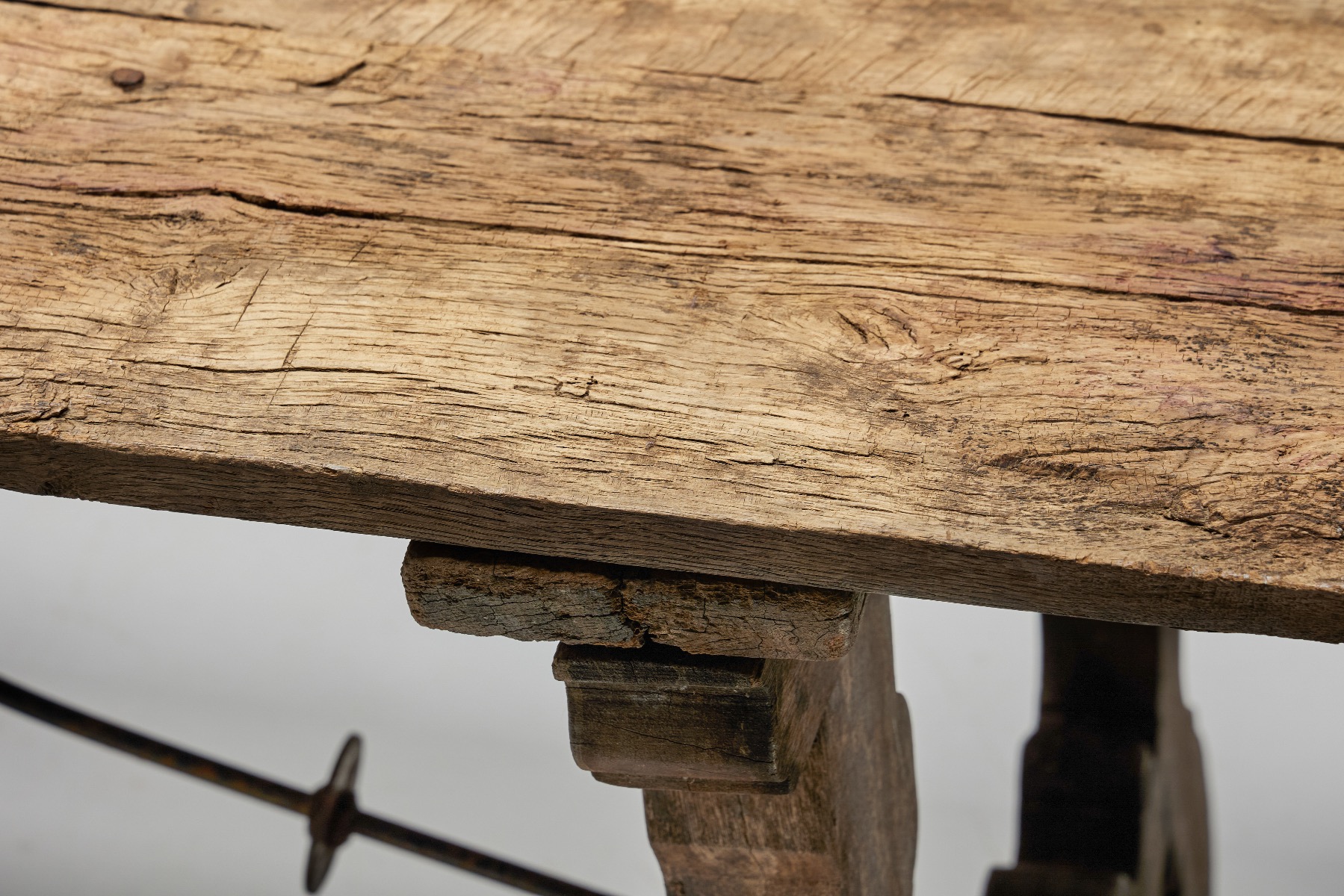 Authentic 1800s wood trestle table