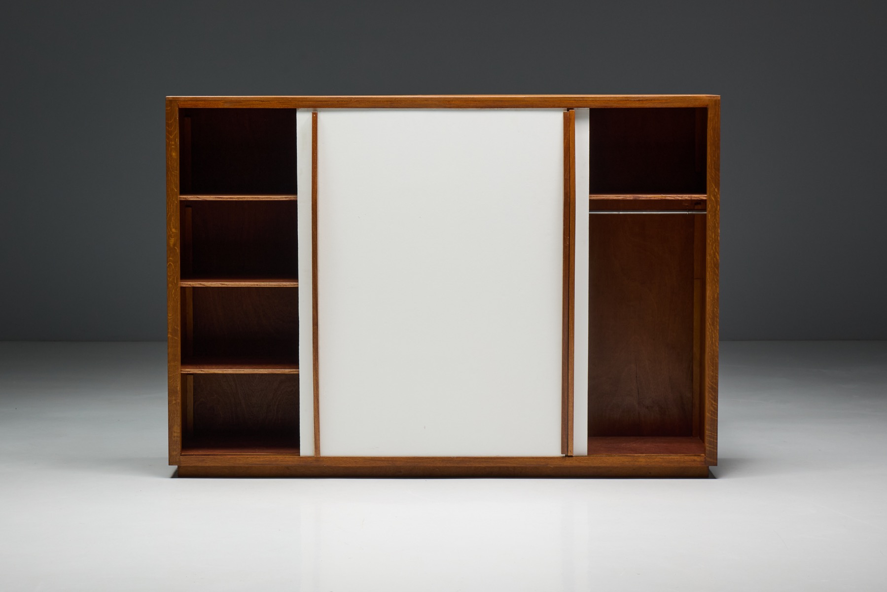 Functional modern storage piece with architectural clarity by Perriand & Prouvé  