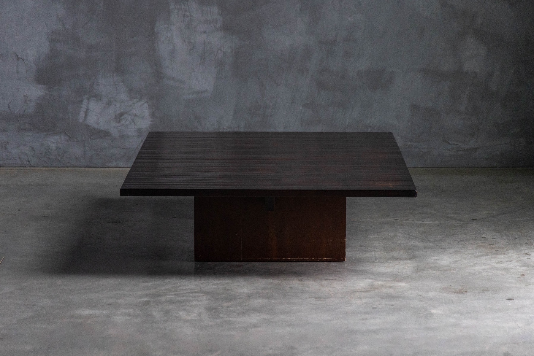 Modern center table with bold sculpted geometry