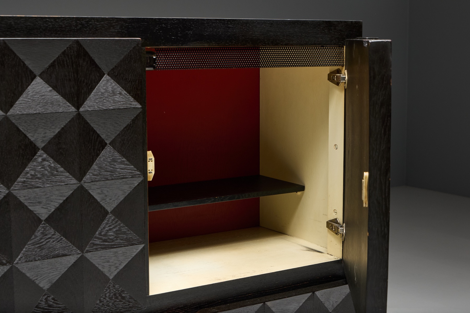 European 1970s brutalist storage cabinet