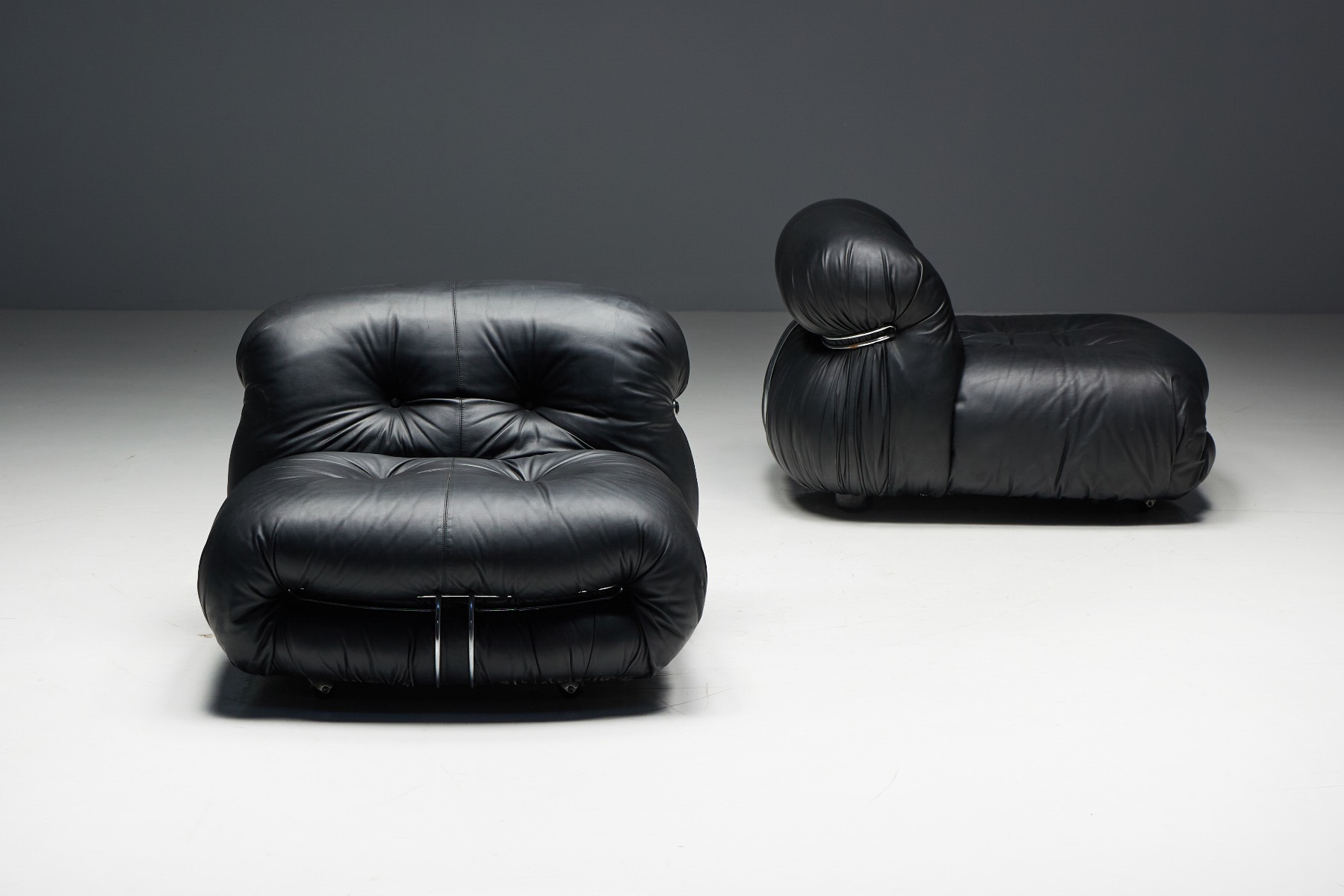 Iconic Soriana armchairs by Scarpa