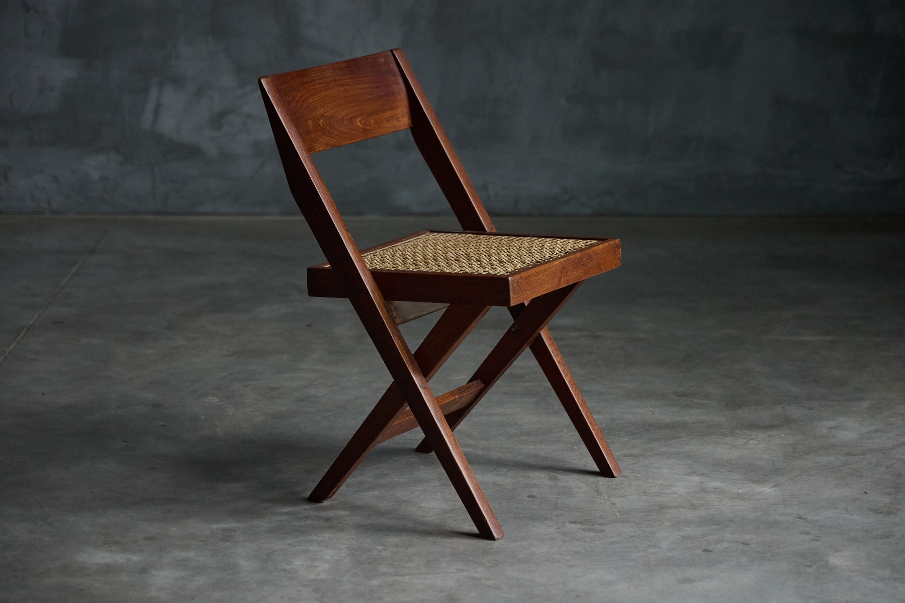 Mid century library chair associated with Chandigarh design