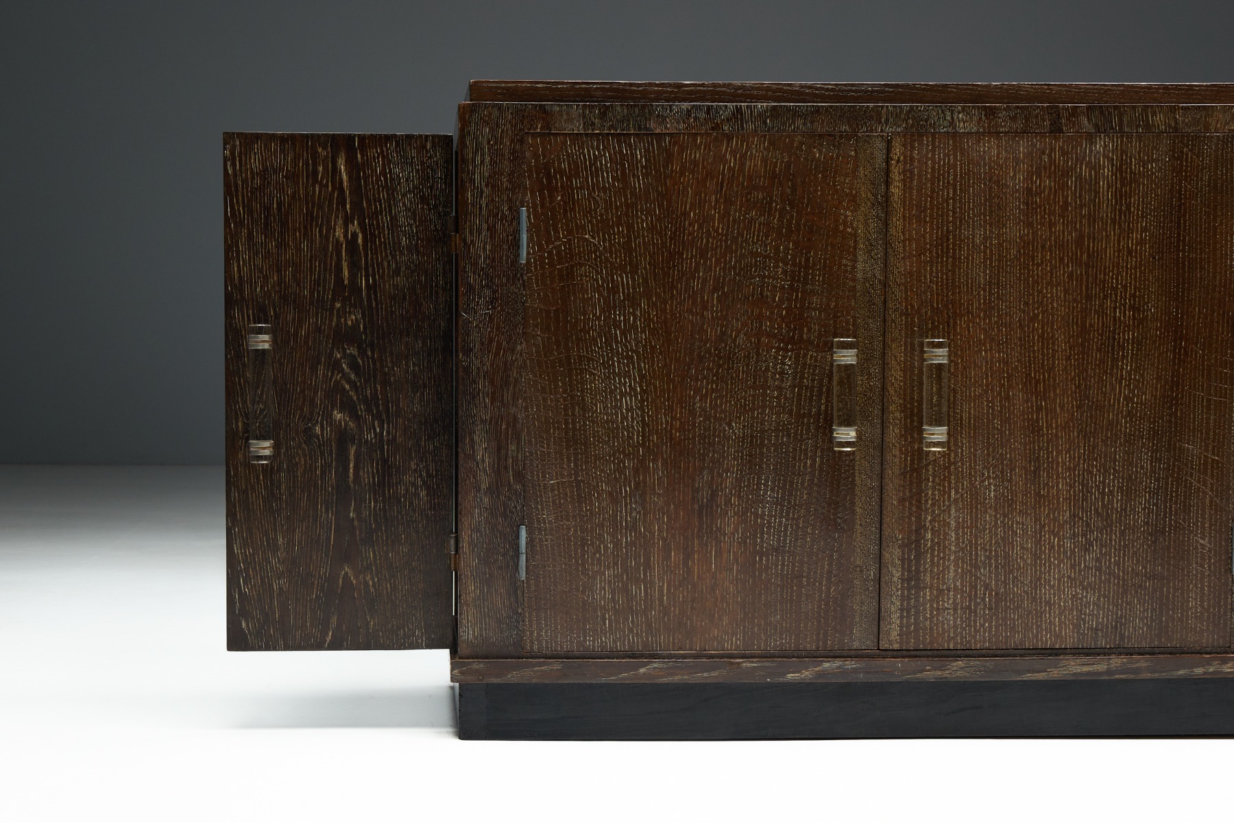 Modernist Art Deco oak cabinet with strong presence