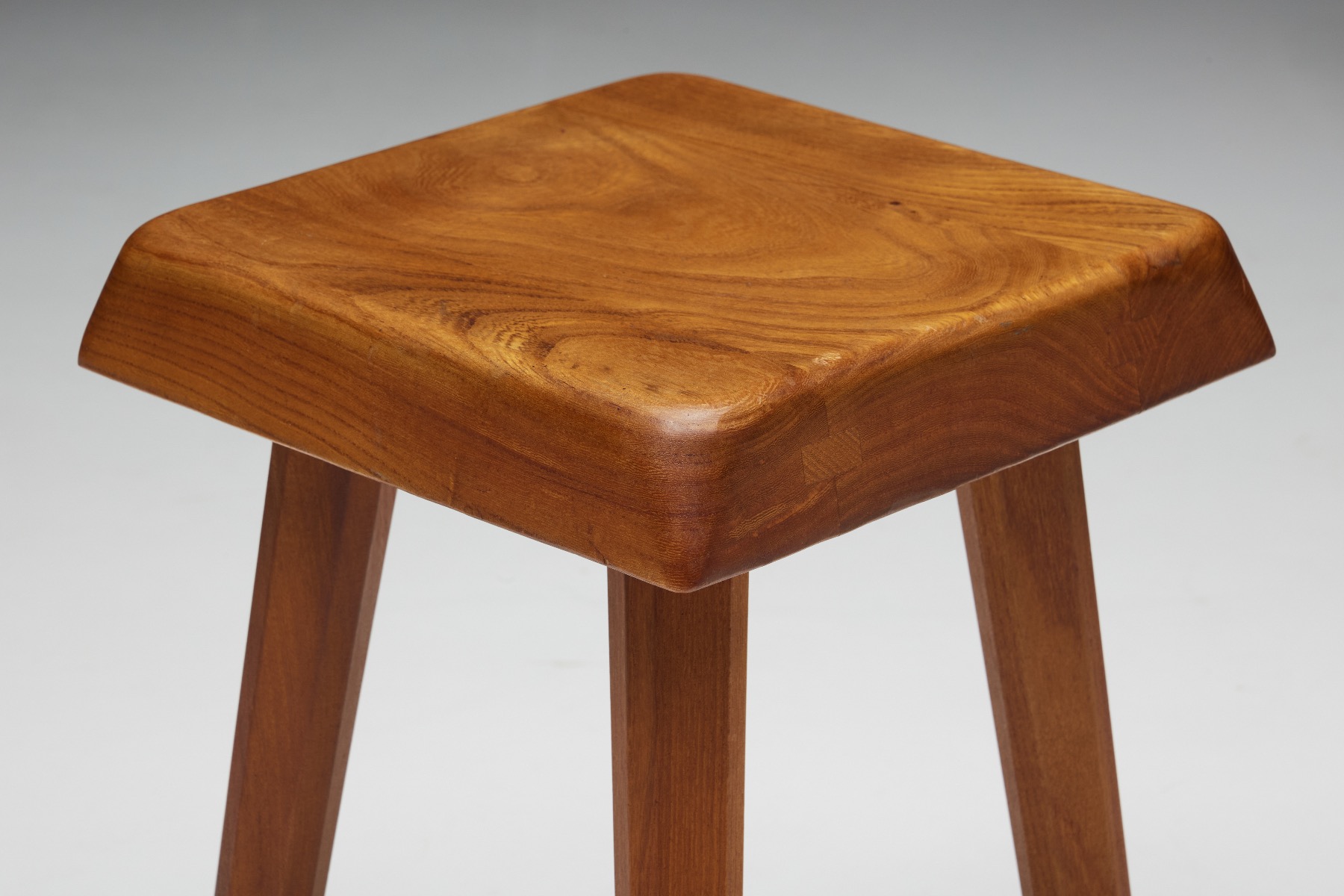 Rustic modern S01 stool by Pierre Chapo