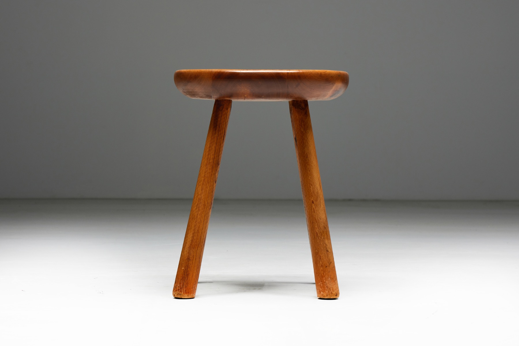 Simple design pine stools in vintage style
