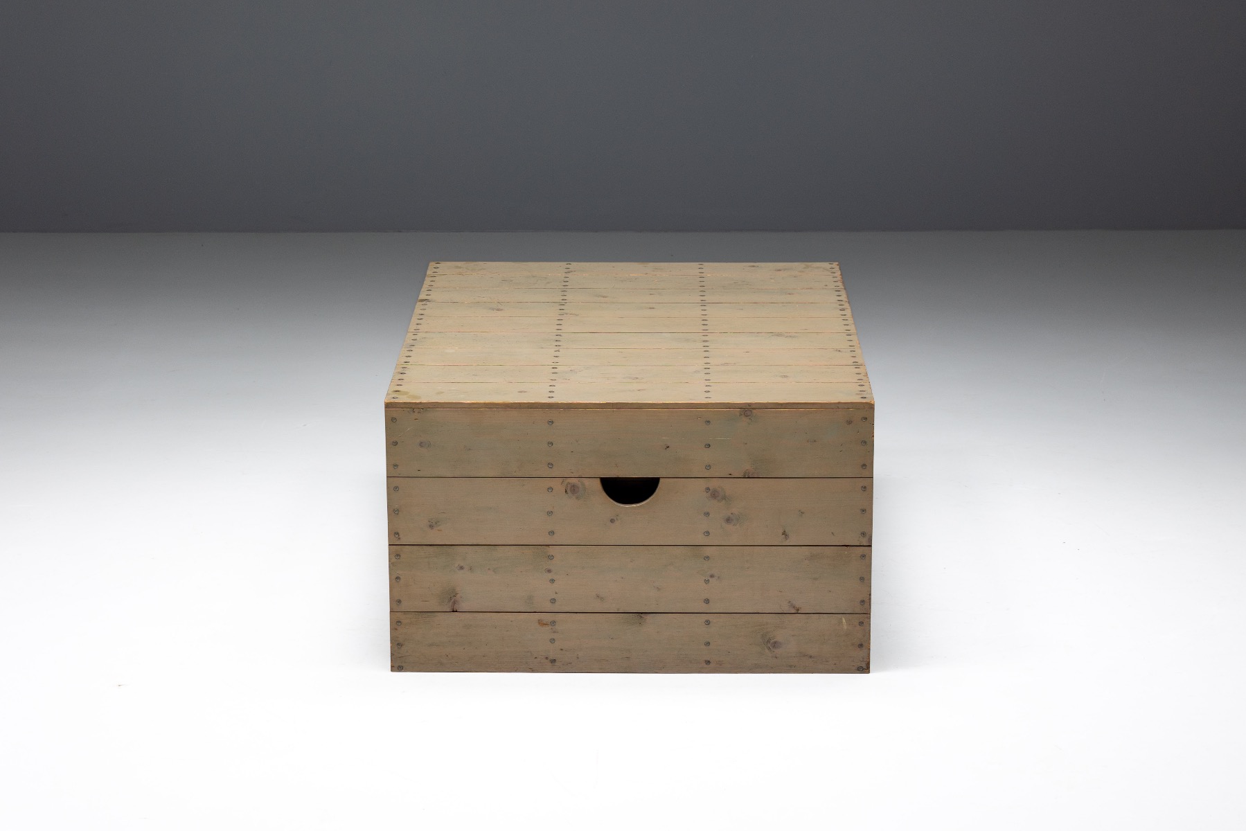 Solid wood Bossche School coffee table