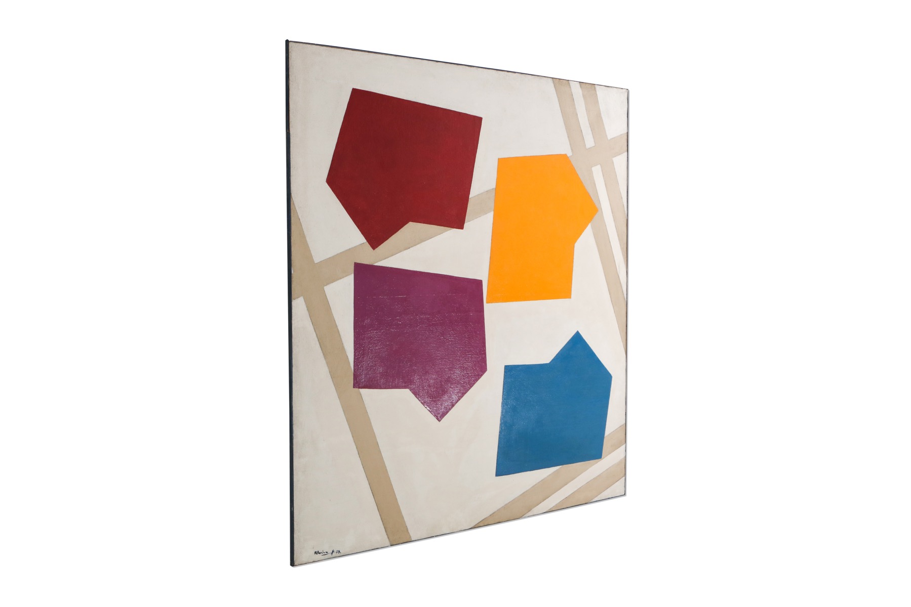 Unique abstract canvas by Rene Roche artwork