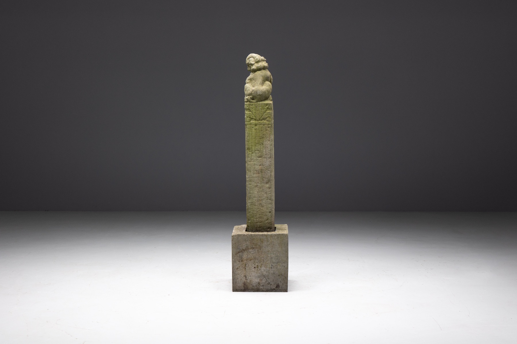 Ancient Chinese stone watcher statue