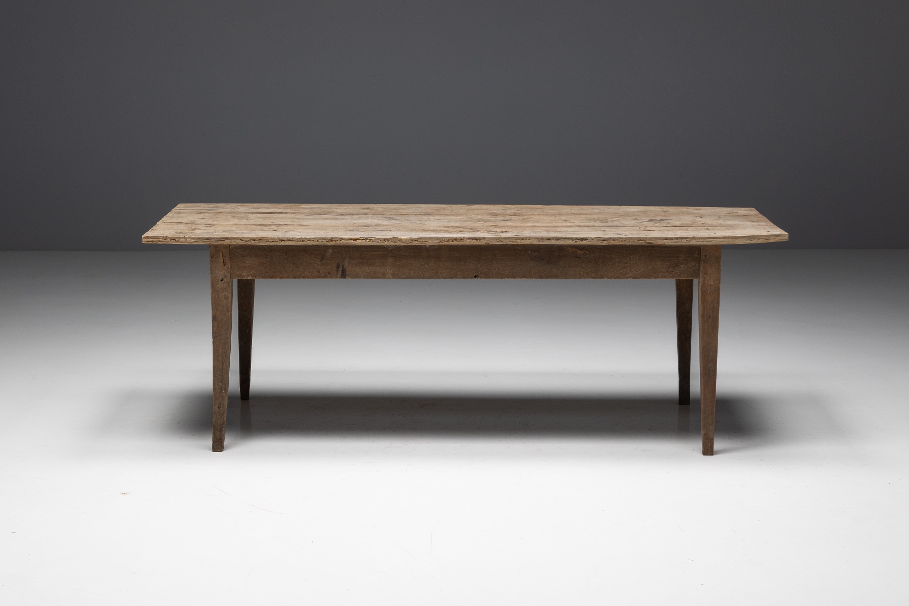 Antique rural folk art dining table