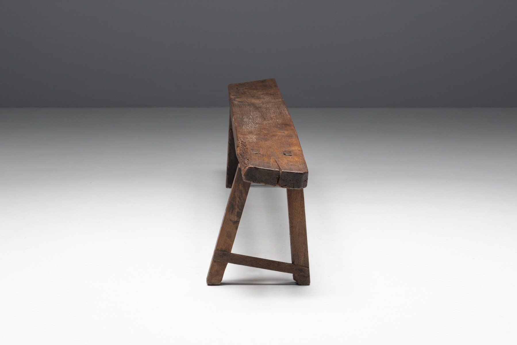 Antique vernacular rural benches