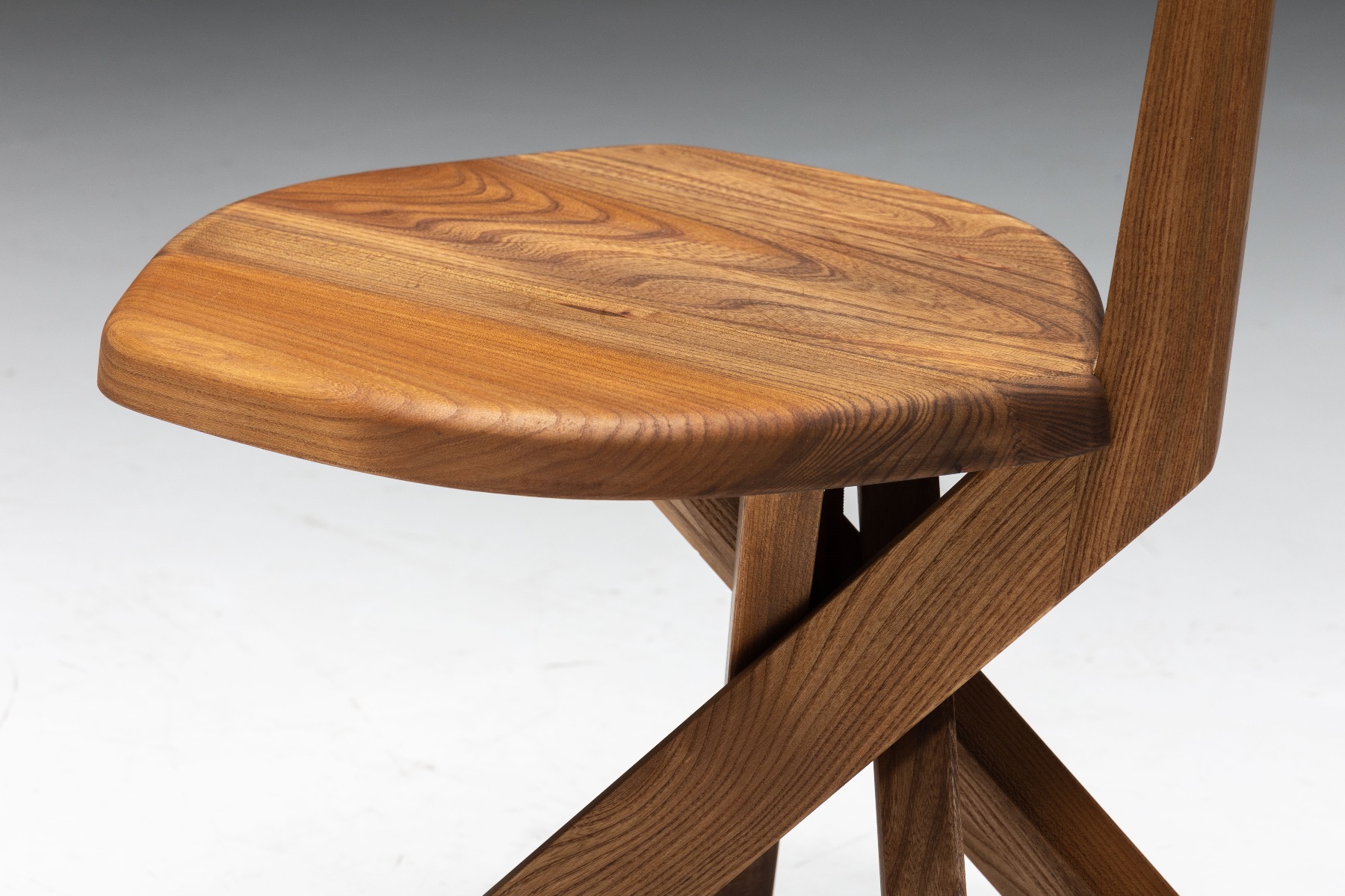 Architectural S34 dining chairs by Pierre Chapo 1960s
