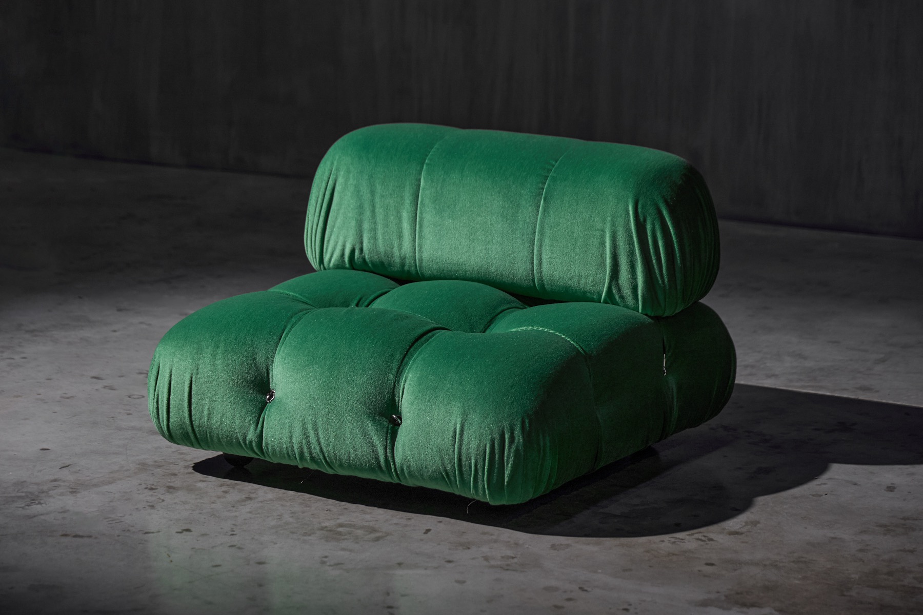 Timeless Camaleonda lounge seating in green velvet