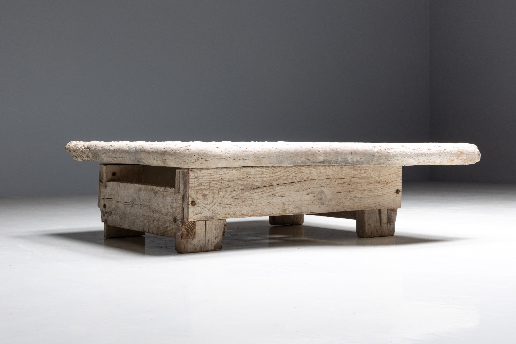 Authentic rural stone coffee tables