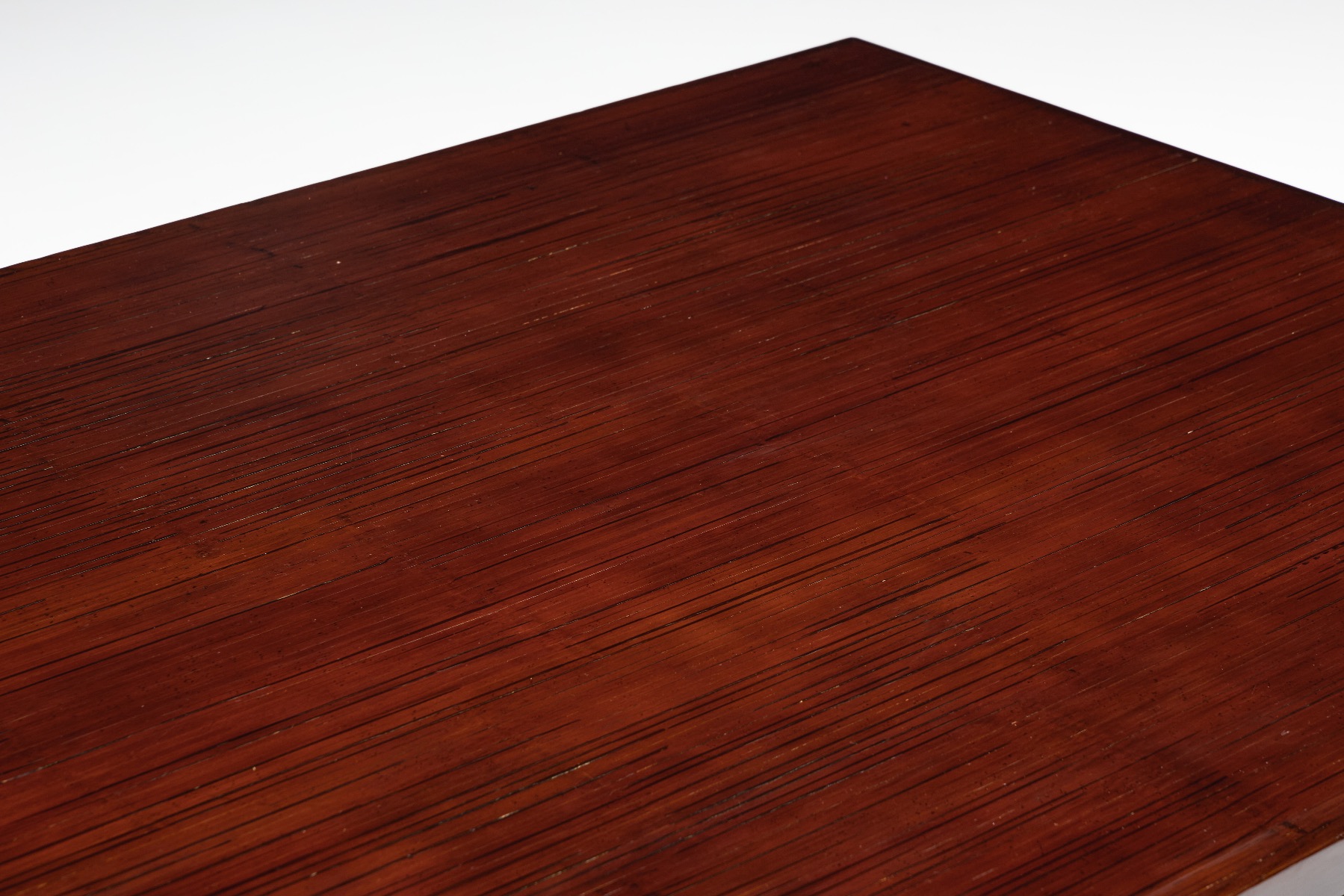 Handmade bamboo coffee table with natural texture