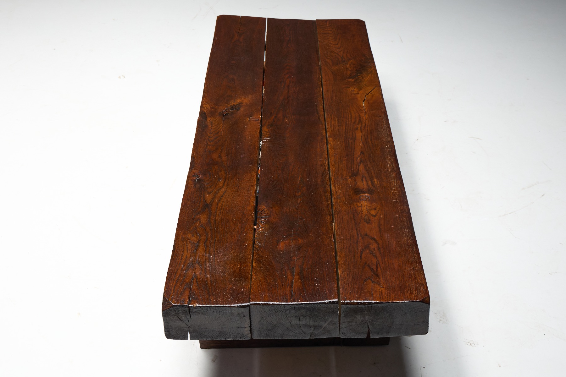 Collectible brutalist rectangular coffee table from the mid century