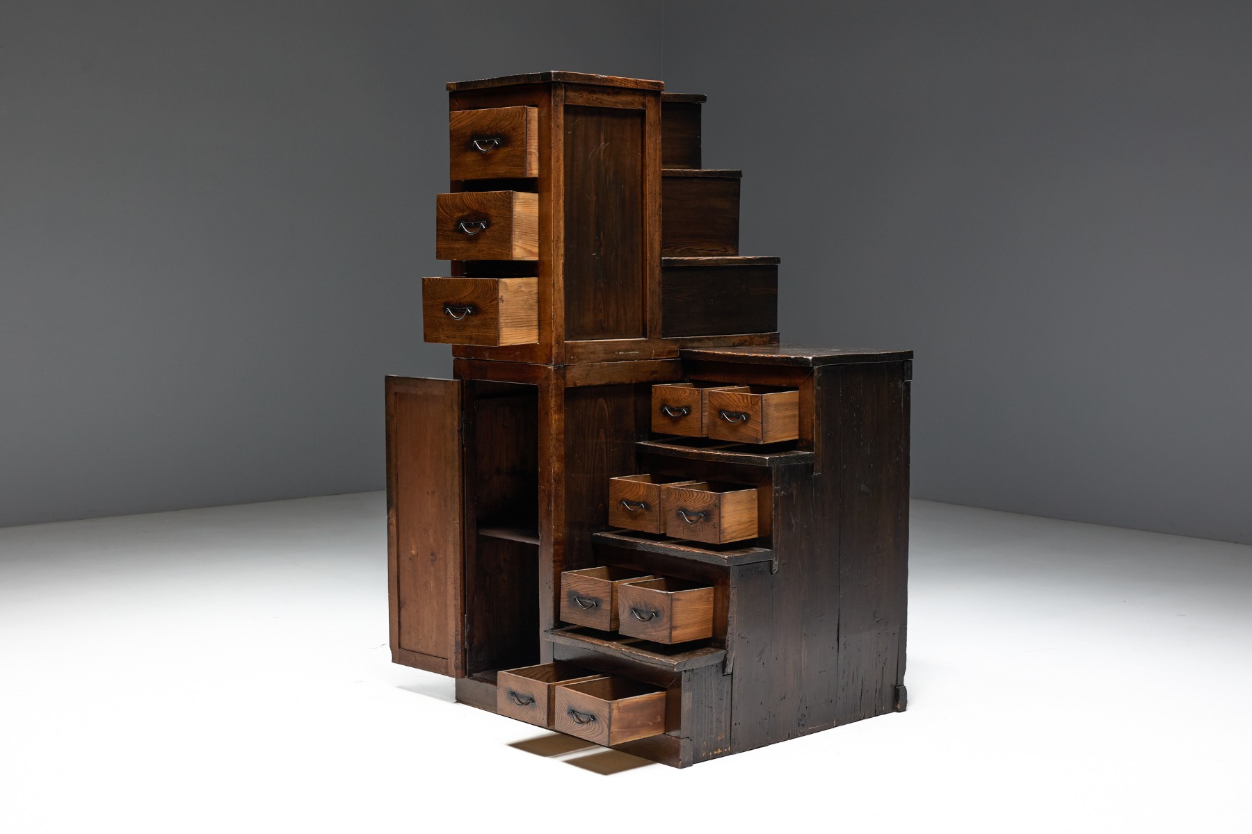 Collectible Japanese Kaidan Tansu stair chest from the 19th century