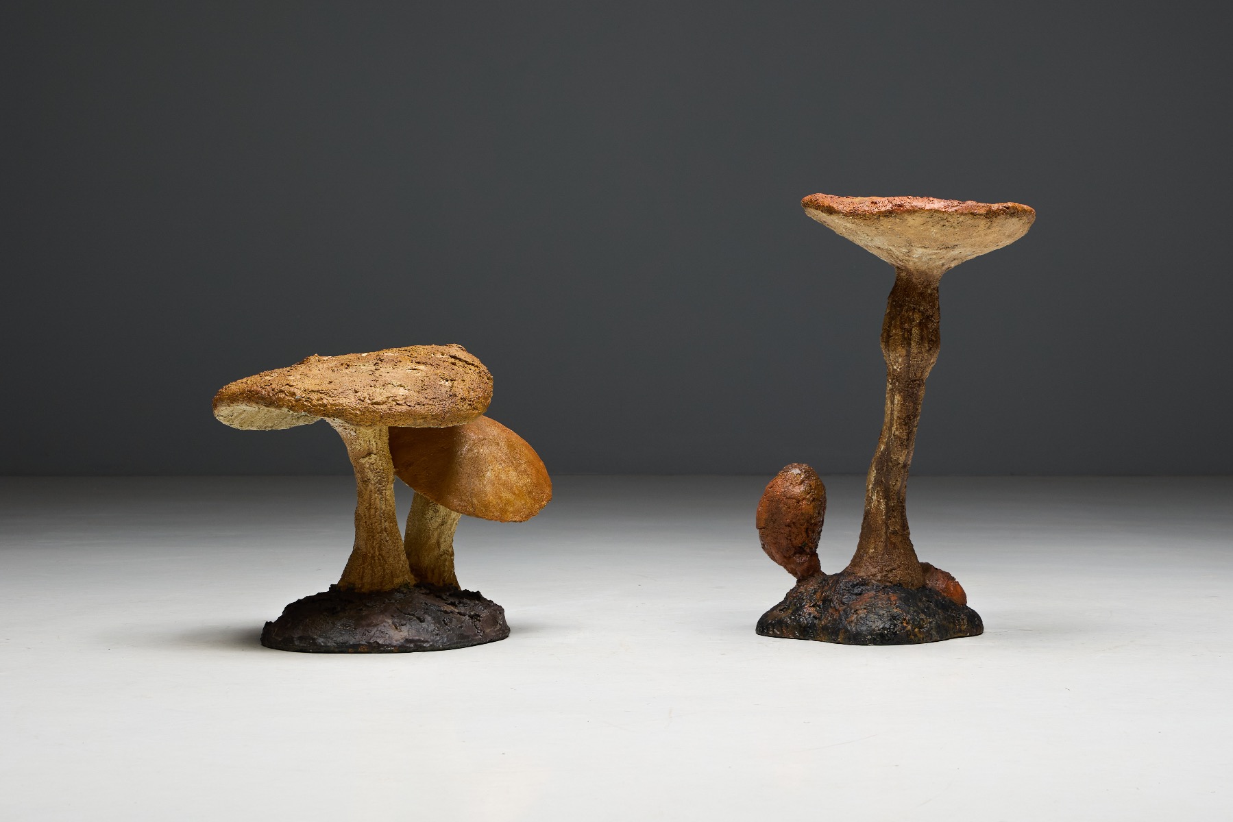 Collectible wabi sabi mushroom sculpture from the late 20th century