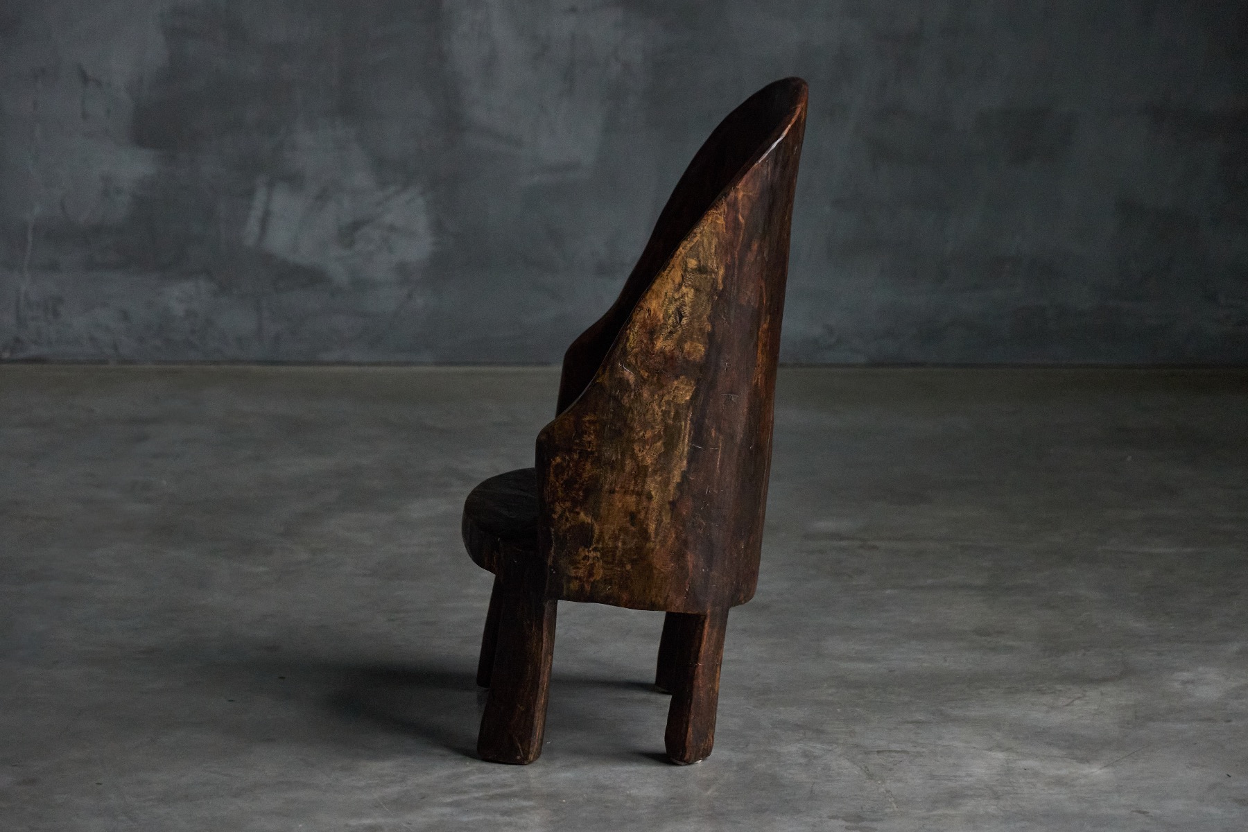 Country style French organic chair in wabi sabi