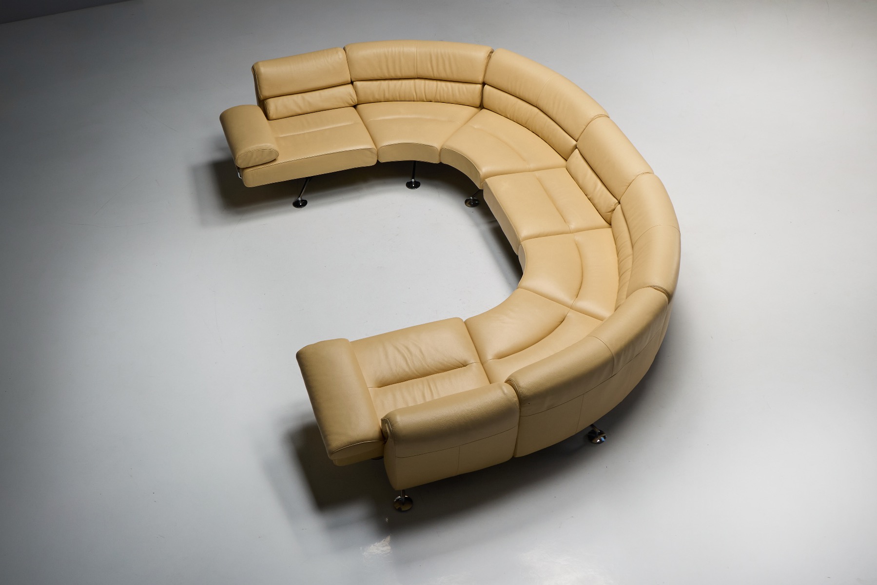 Statement leather sofa by De Sede