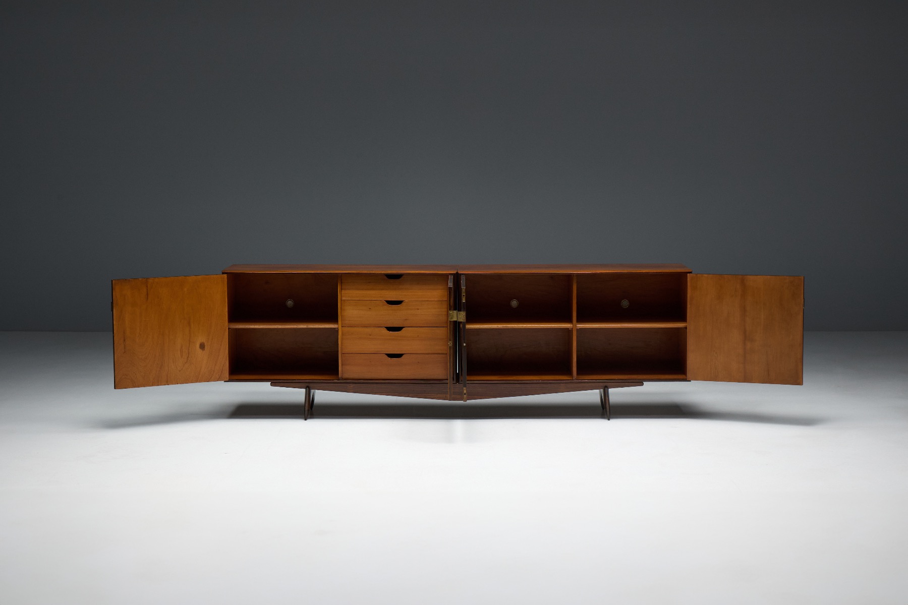 Refined Brazilian modernist sideboard with balanced form
