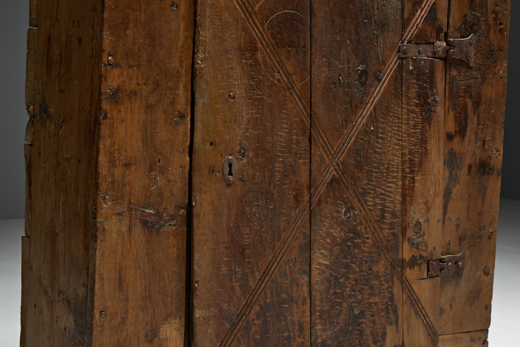 European 18th century alpine vernacular cabinet