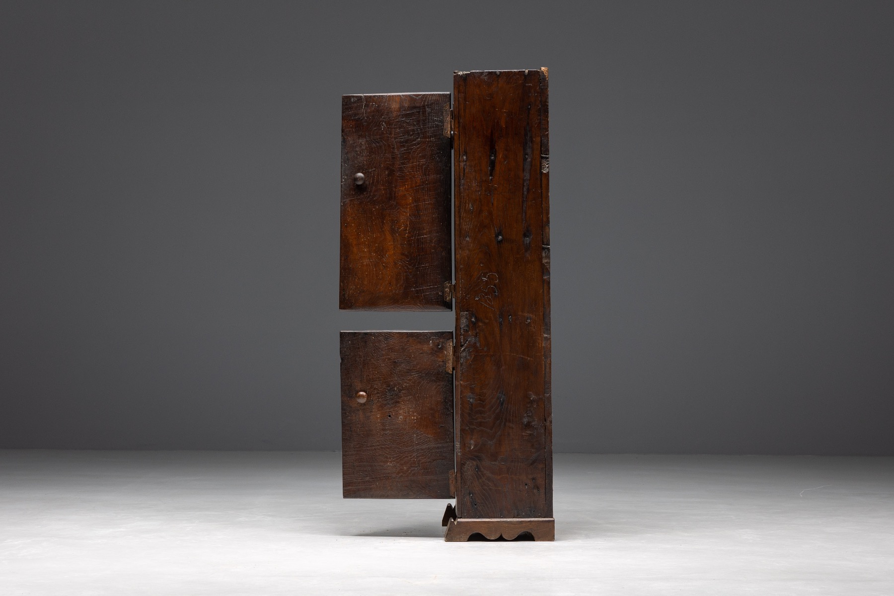Historic French travail populaire storage cabinet from the 1850s
