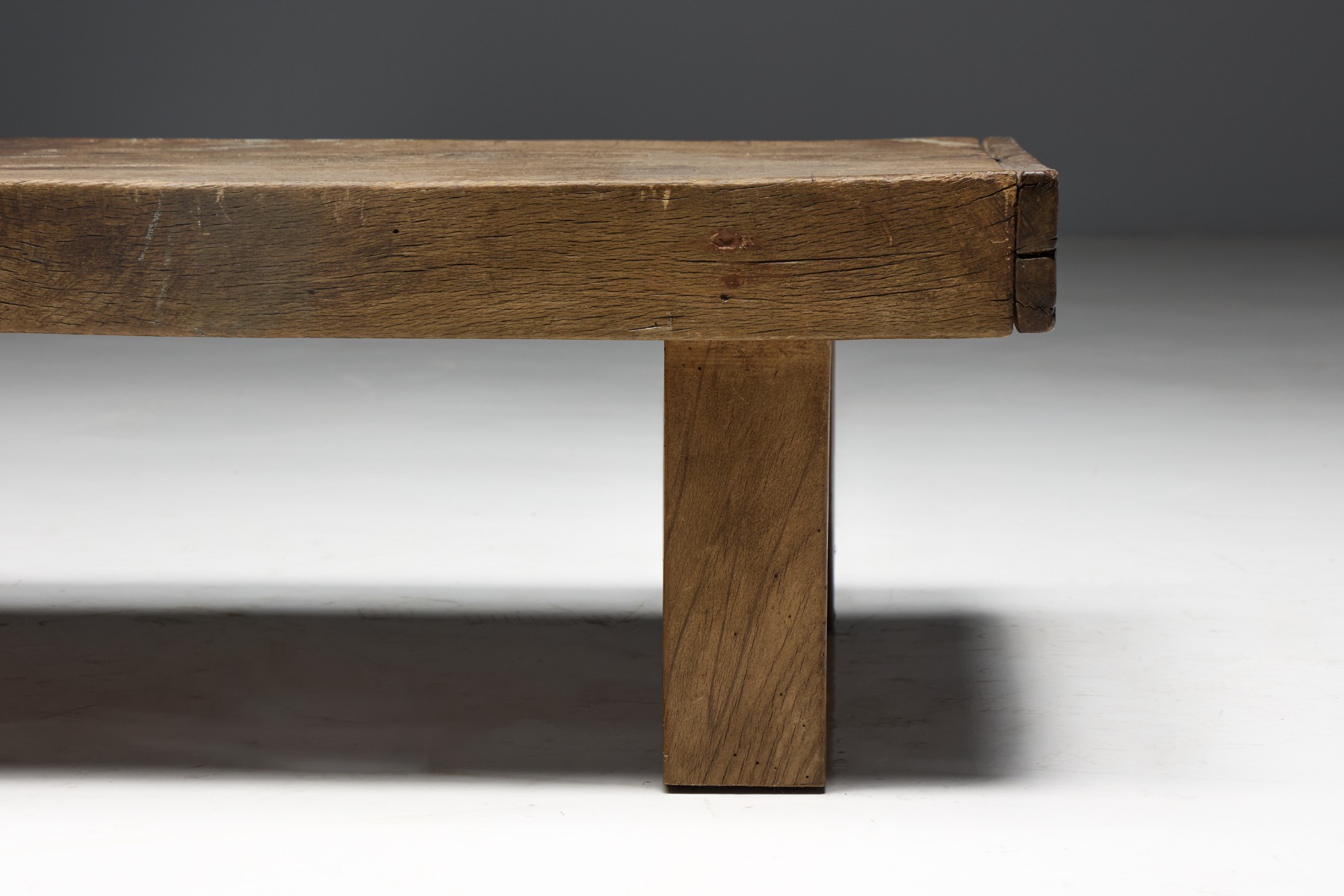Historic low farmhouse coffee table from the late 19th century