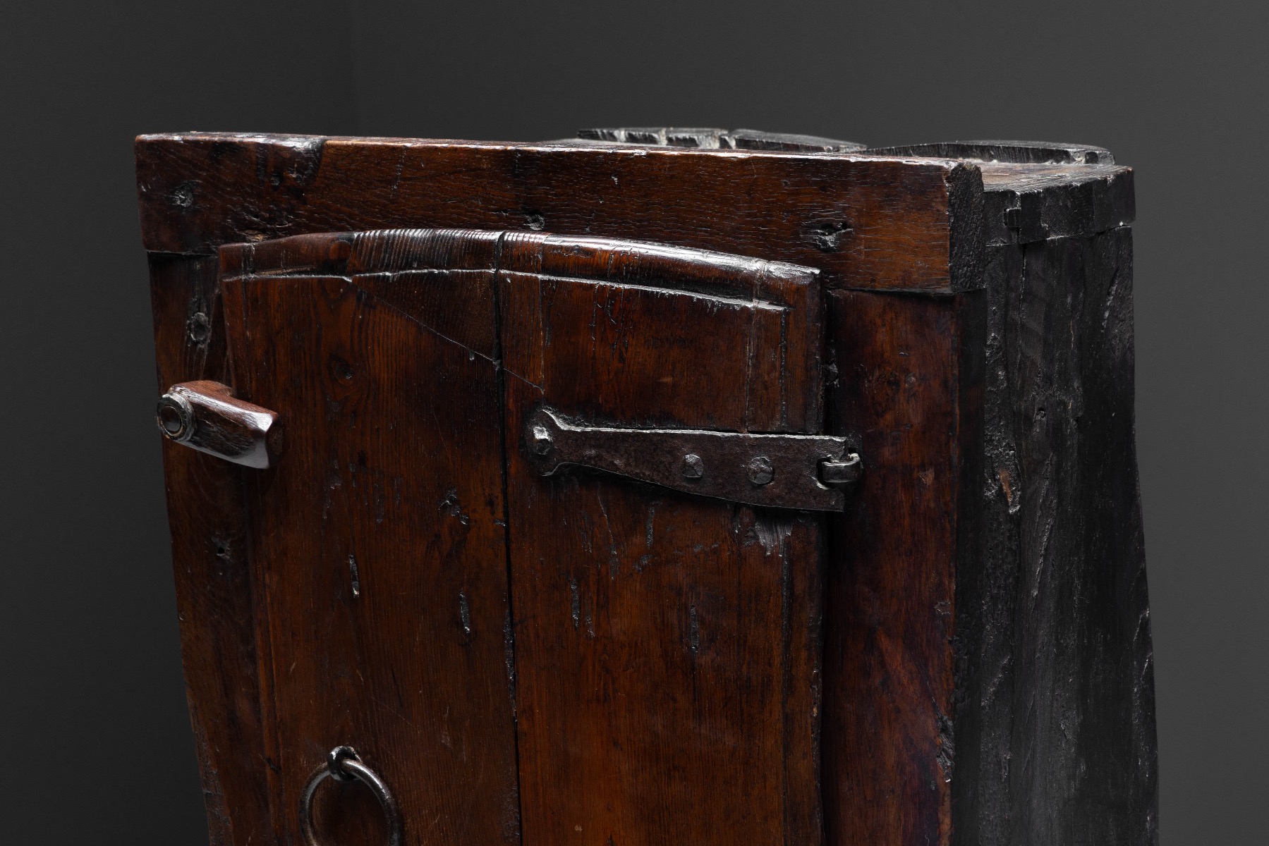 Historic rural vernacular cabinet with deep patina