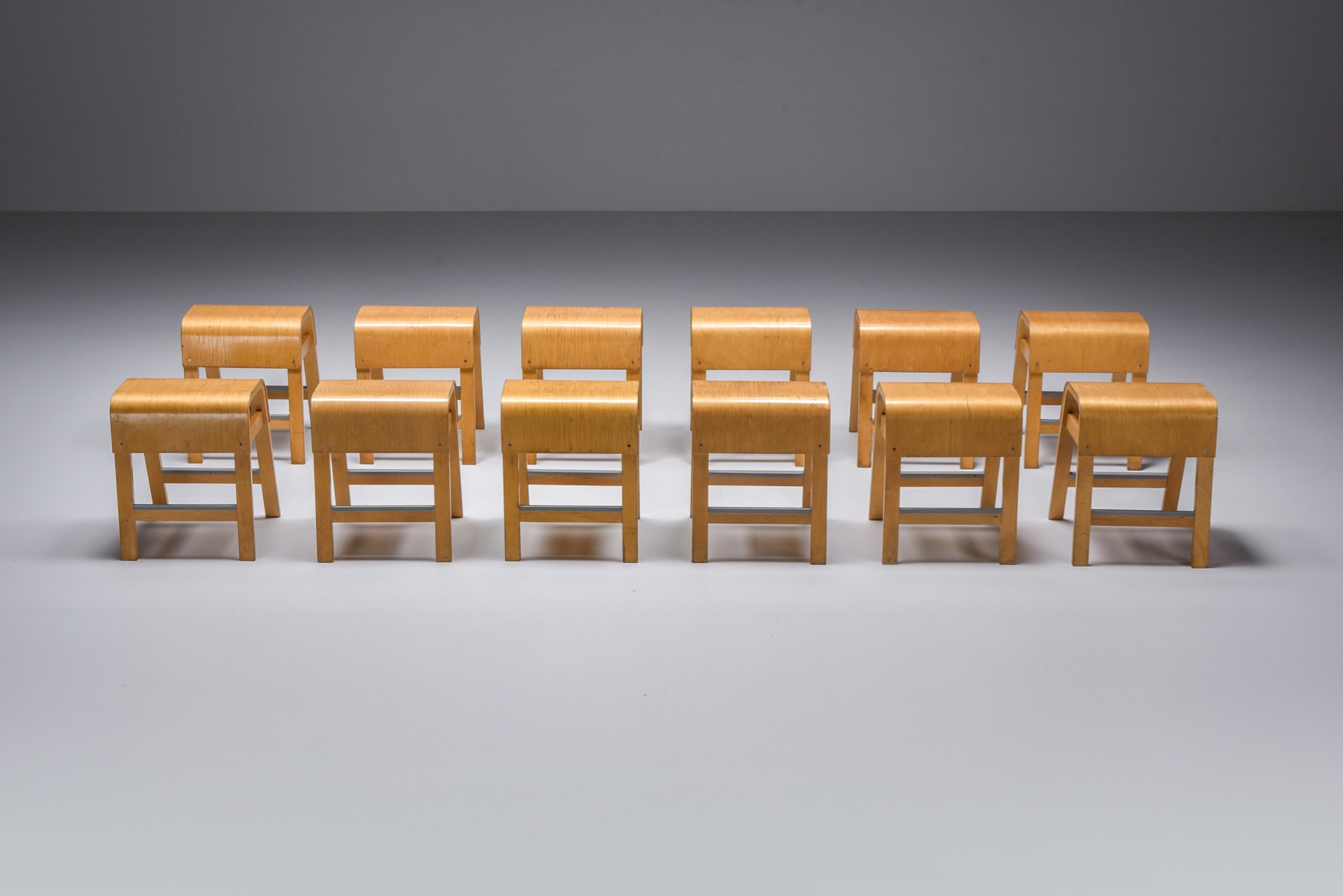 Iconic IKEA stools set of six from the 1970s