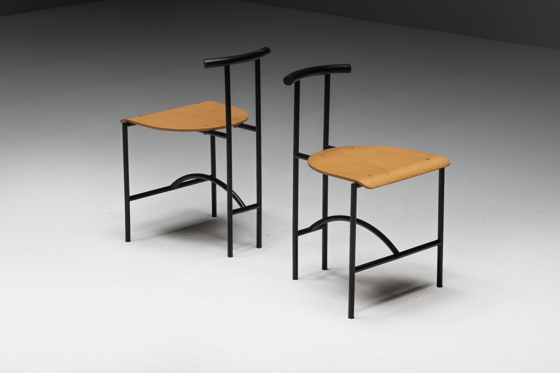 Minimalist 1980s Tokyo dining chairs