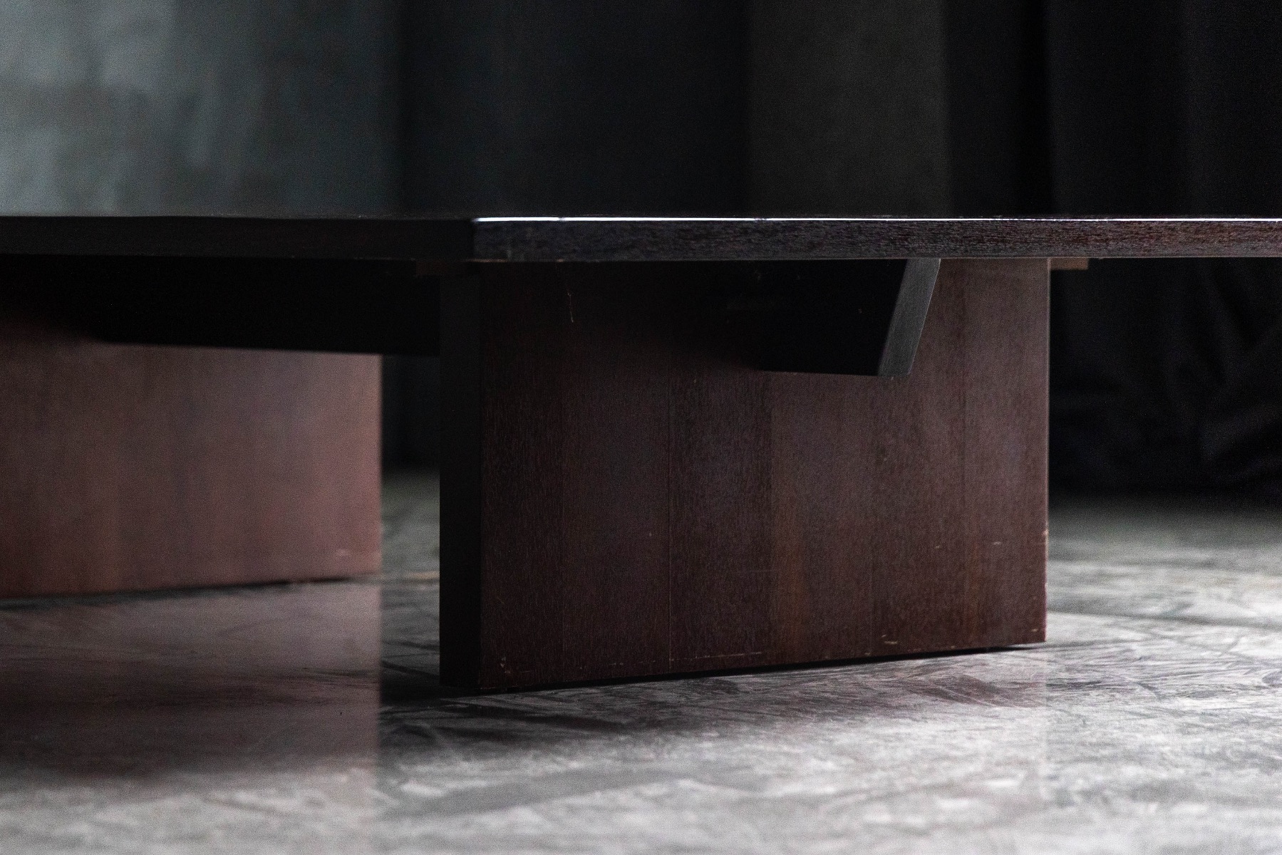 Museum level handcrafted brutalist coffee table