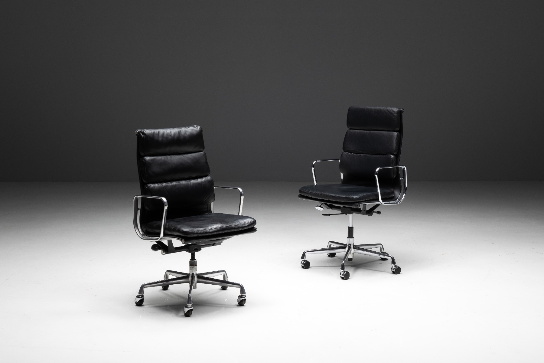 Modernist soft pad chair by Charles and Ray Eames