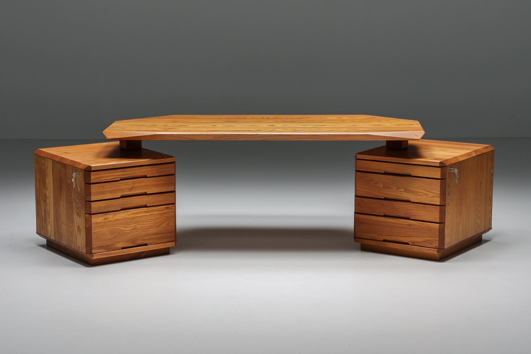 High end mid century desk Pierre Chapo B40
