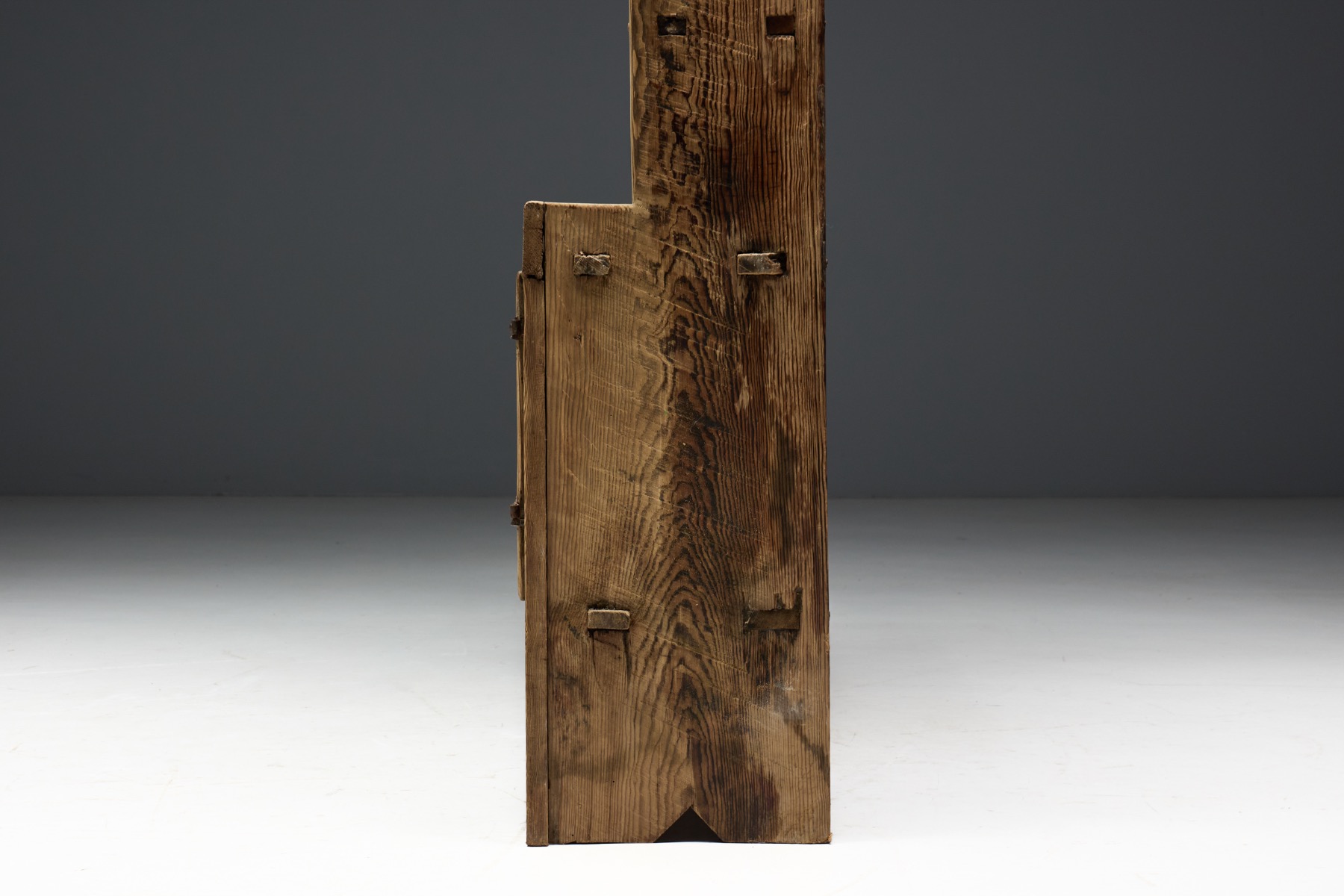 Simple rural primitive cabinet from the 19th century