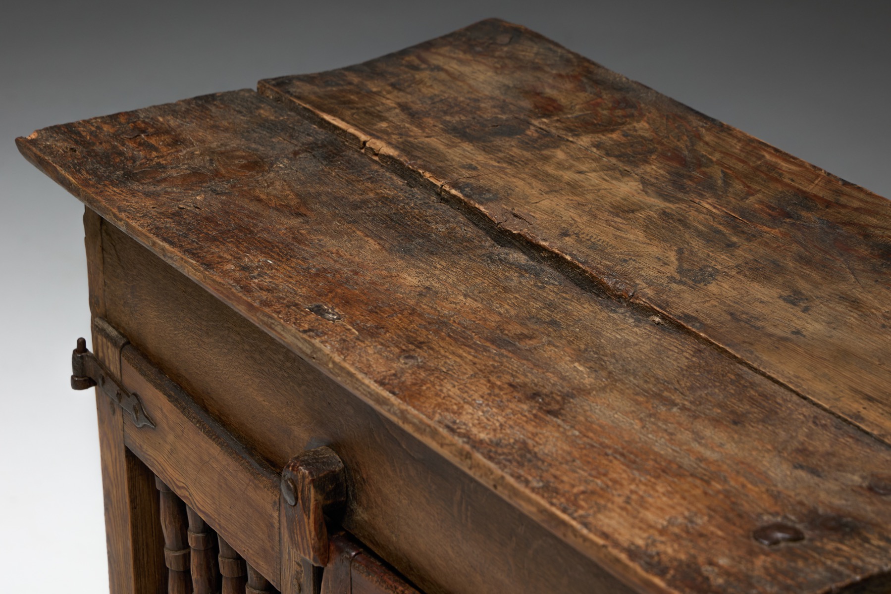 Simple rural pantry cabinet in vernacular style
